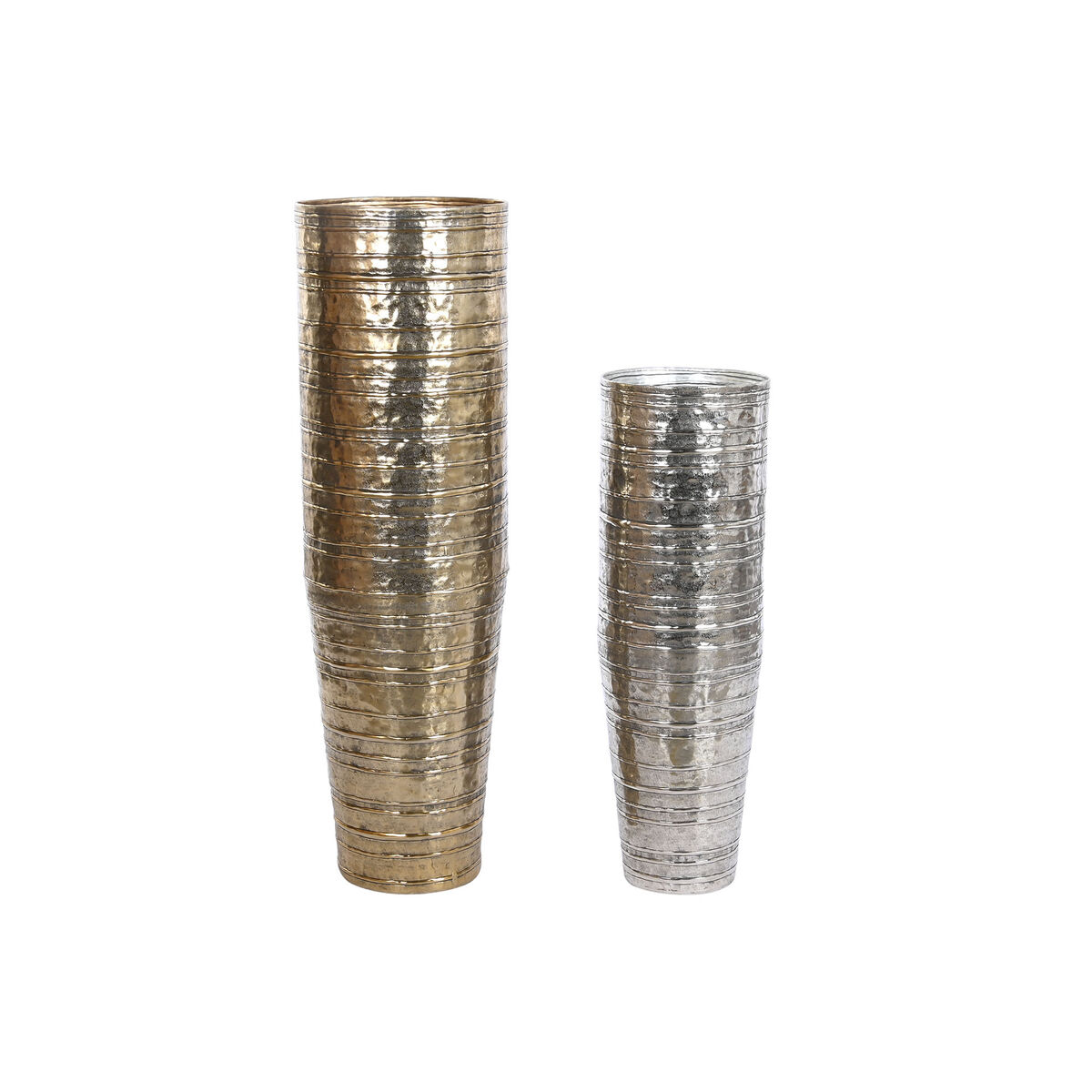 Vase DKD Home Decor Golden Silver Aluminium Modern 31 x 31 x 106 cm Vase DKD Home Decor Golden Silver Aluminium Modern 31 x 31 x 106 cm