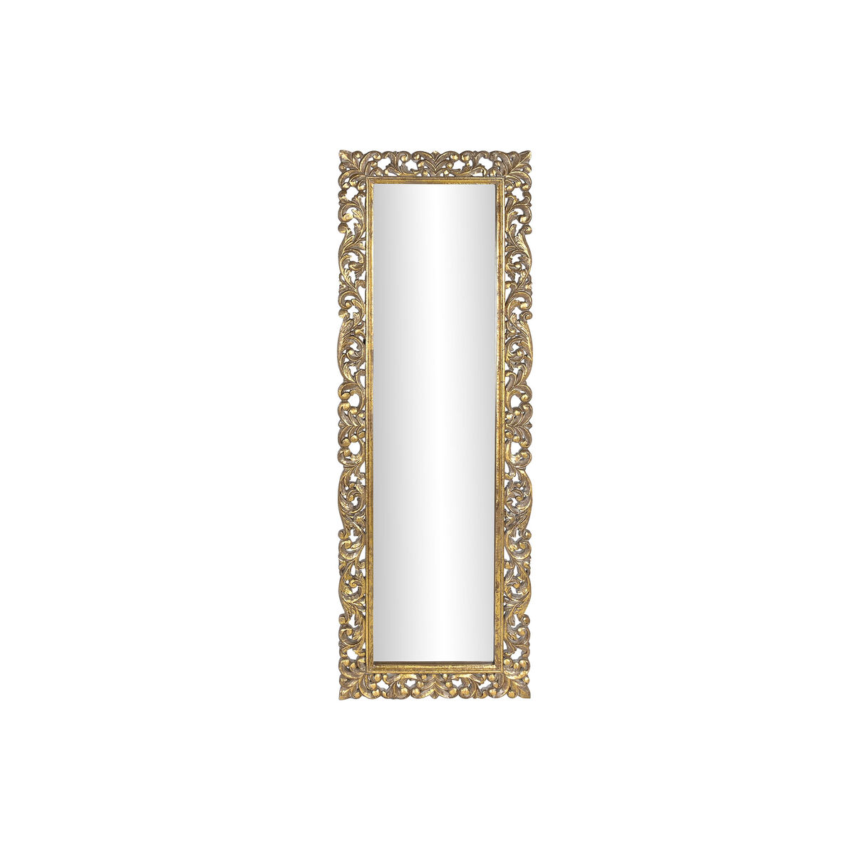 Wall mirror DKD Home Decor 60 x 3,5 x 180 cm Crystal Golden Mango wood Wall mirror DKD Home Decor 60 x 3,5 x 180 cm Crystal Golden Mango wood