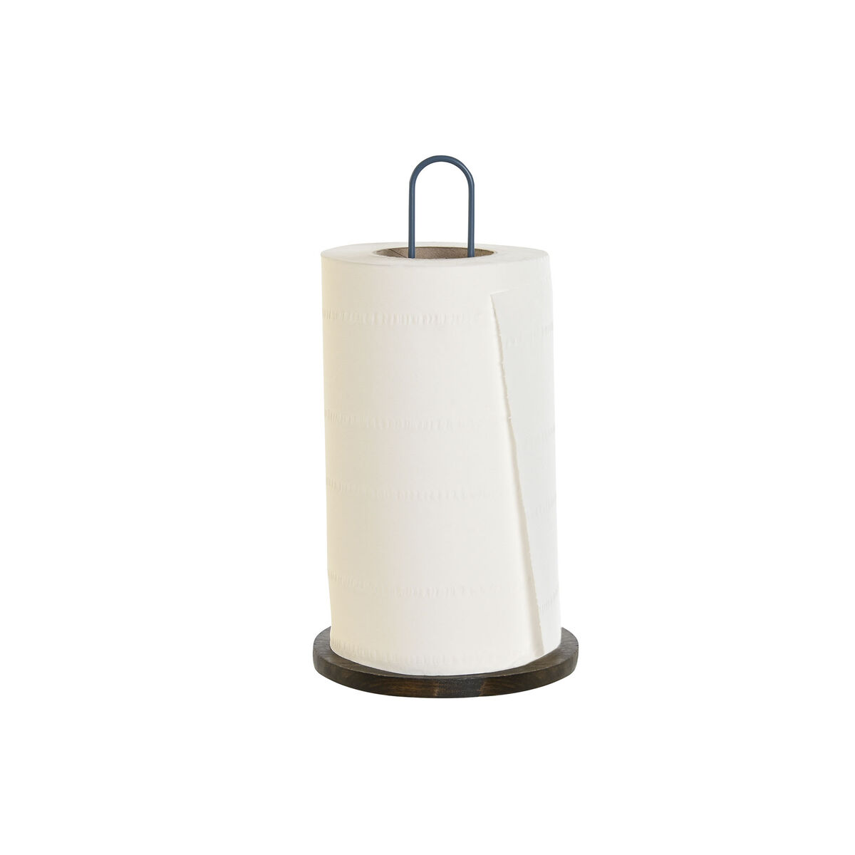 Kitchen Paper Holder DKD Home Decor Blue White Metal Rubber wood 15 x 15 x 31 cm (2 Units)