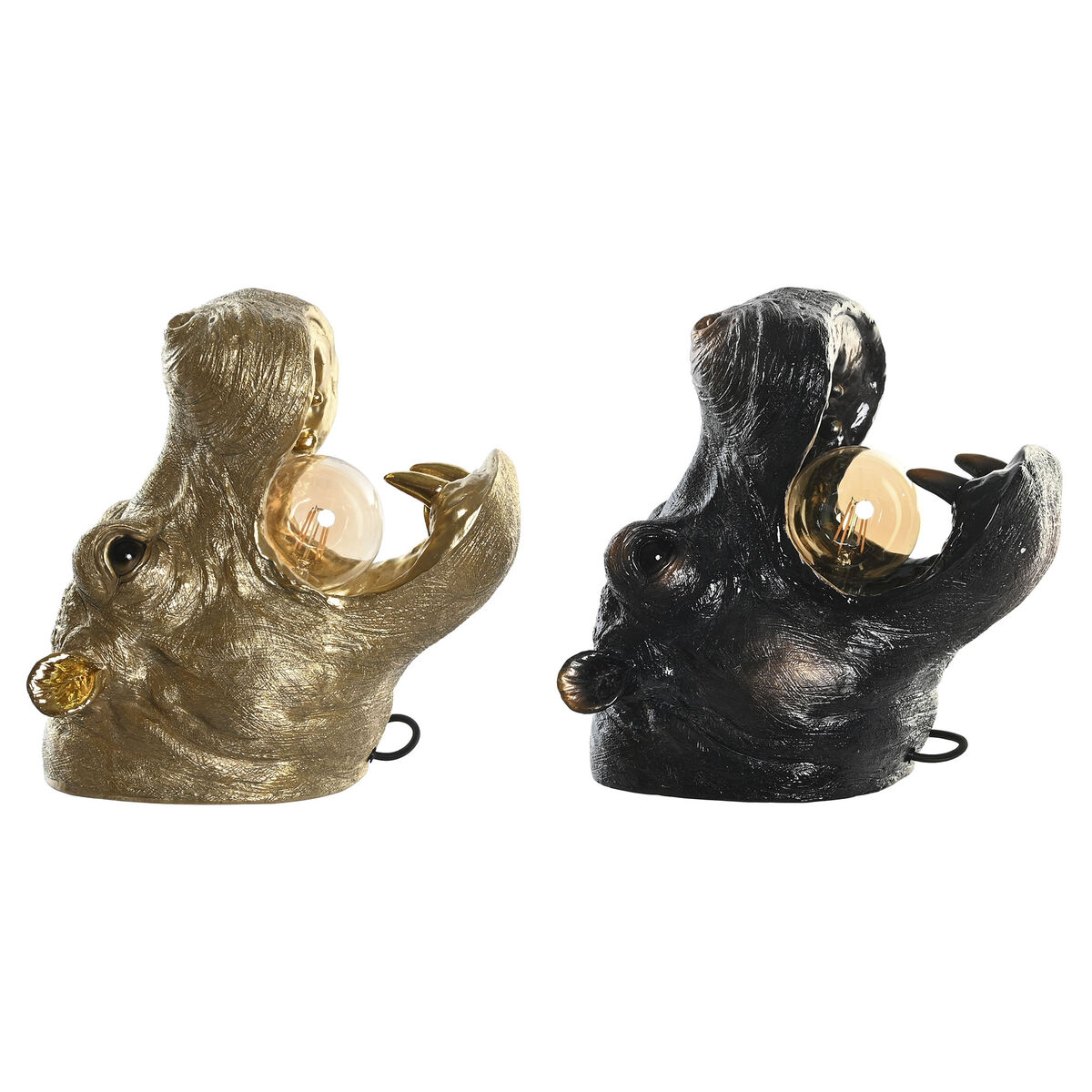 Wall Light DKD Home Decor Copper Golden 50 W Colonial Hippopotamus 220 V 35 x 23 x 34 cm (2 Units)