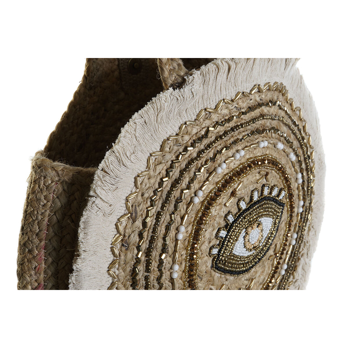 Women’s Handbag DKD Home Decor Black Beige Natural 36 x 12 x 36 cm (2 Units)