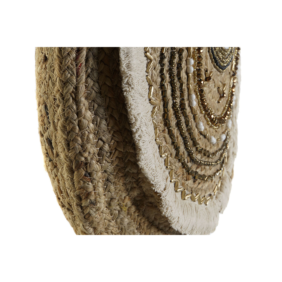 Women’s Handbag DKD Home Decor Black Beige Natural 36 x 12 x 36 cm (2 Units)