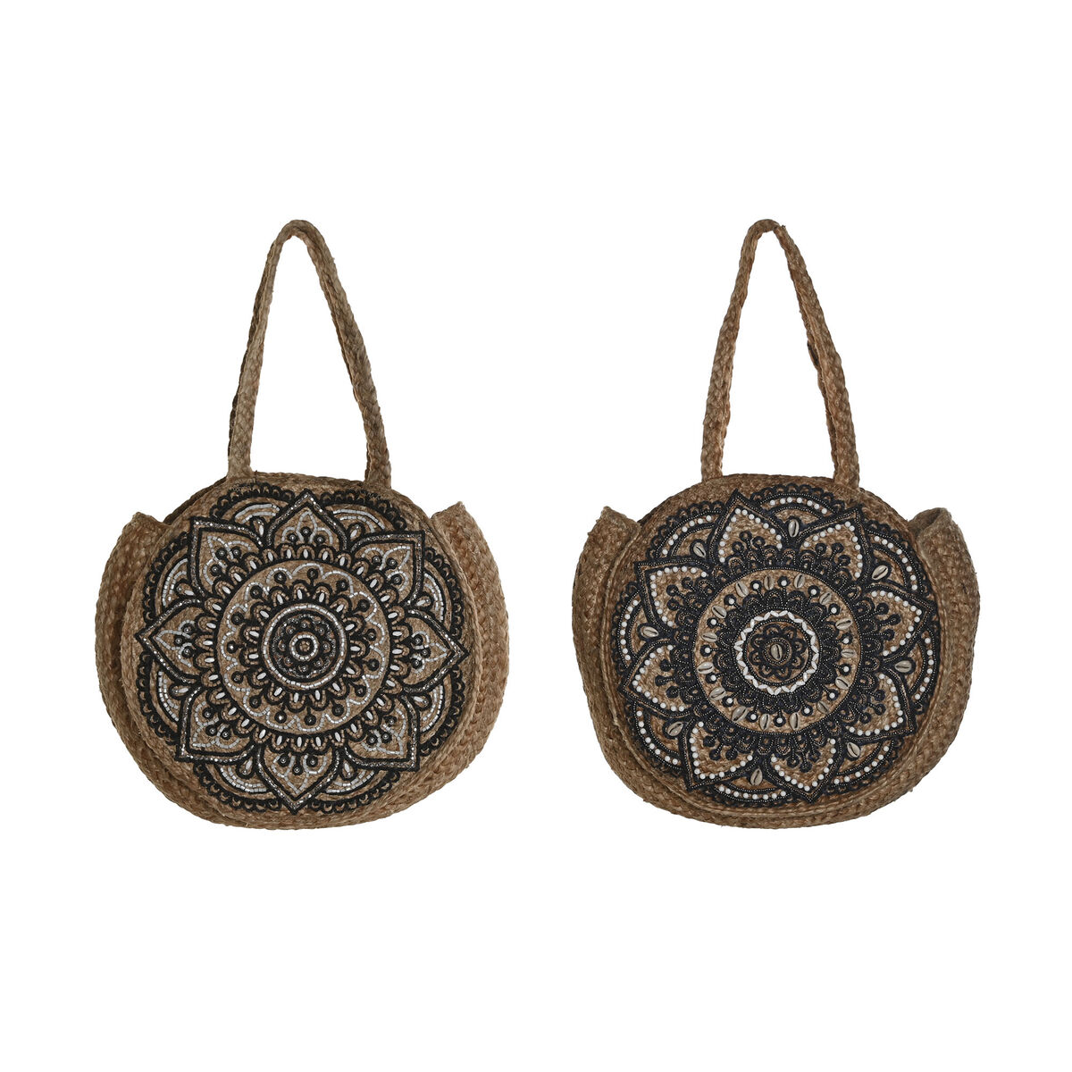 Women’s Handbag DKD Home Decor Blue Black Natural 36 x 12 x 36 cm (2 Units) Women’s Handbag DKD Home Decor Blue Black Natural 36 x 12 x 36 cm (2 Units)