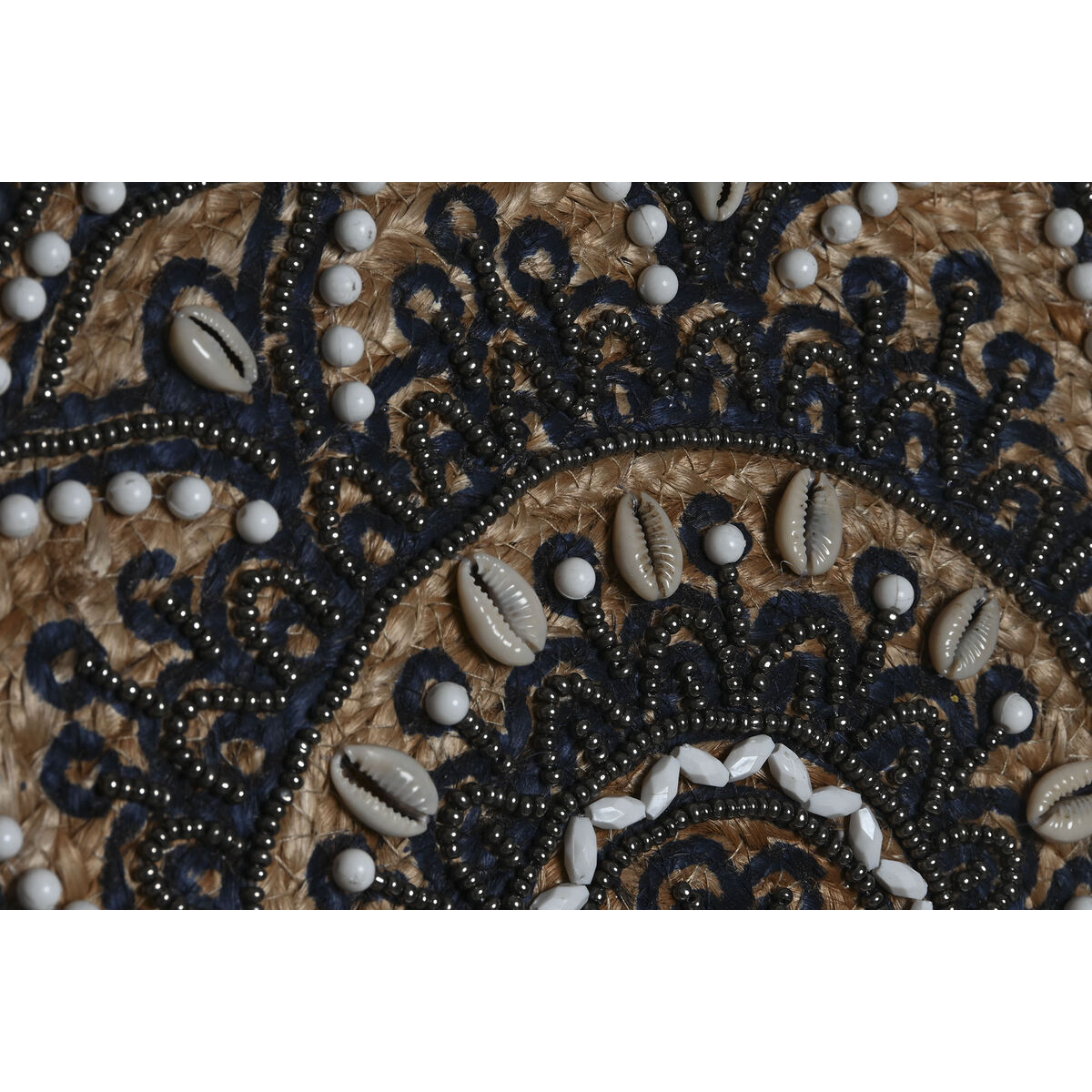 Women’s Handbag DKD Home Decor Blue Black Natural 36 x 12 x 36 cm (2 Units)
