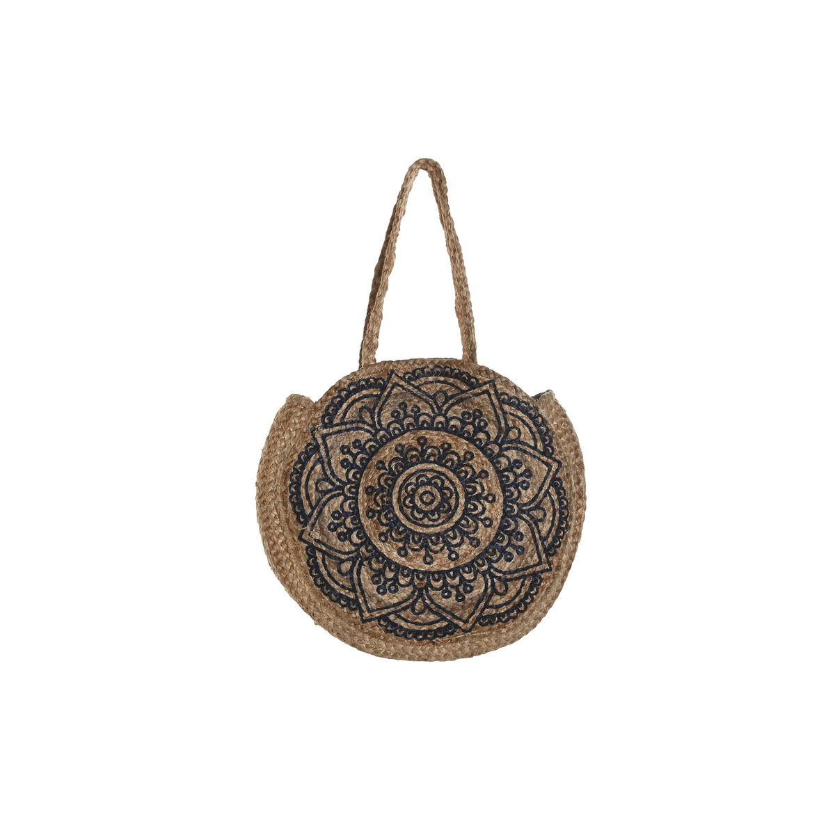 Women’s Handbag DKD Home Decor Blue Black Natural 36 x 12 x 36 cm (2 Units)