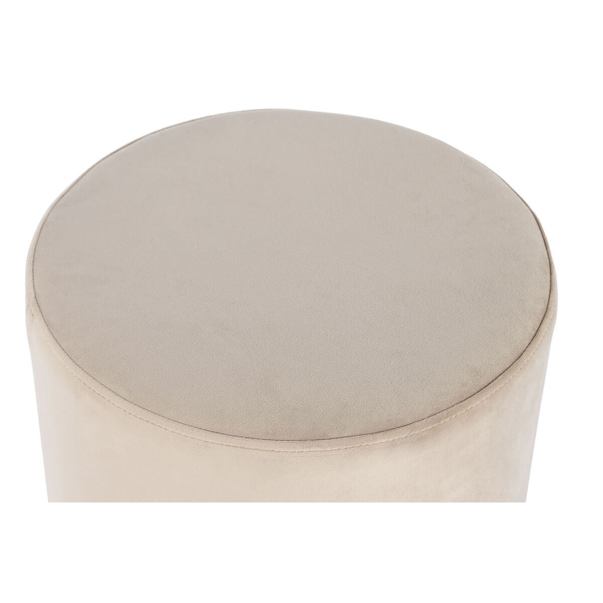 Footrest DKD Home Decor Beige Burgundy Velvet 40 x 40 x 42 cm (2 Units)