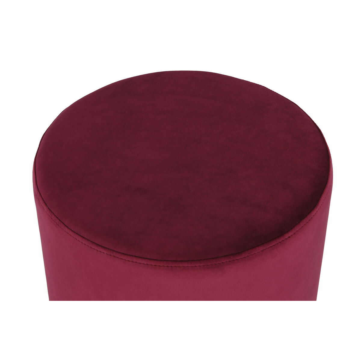 Footrest DKD Home Decor Beige Burgundy Velvet 40 x 40 x 42 cm (2 Units)