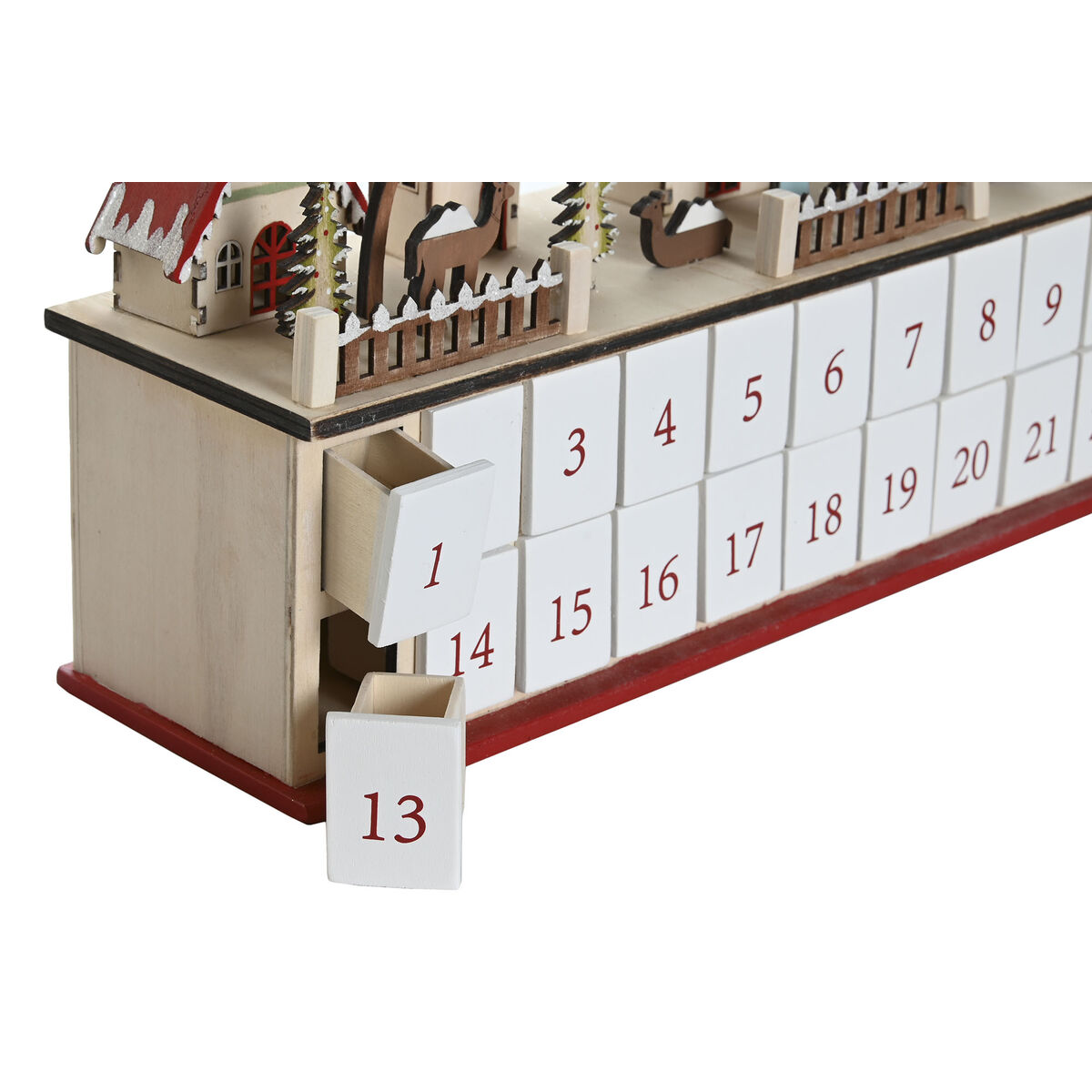 Advent Calendar DKD Home Decor Wood 45 x 11 x 23 cm (2 Units)