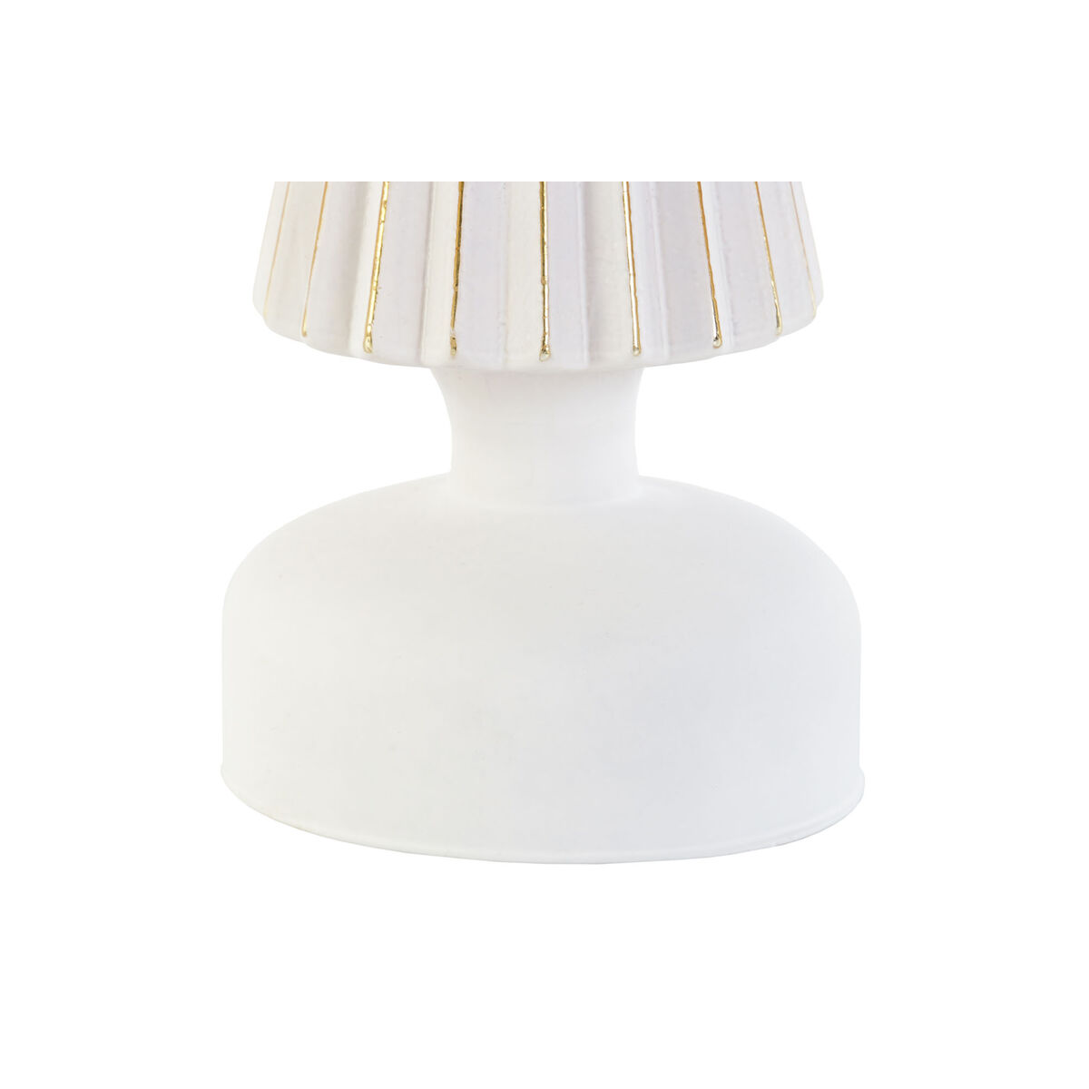 Christmas bauble DKD Home Decor White Golden 9 x 9 x 25 cm (2 Units)