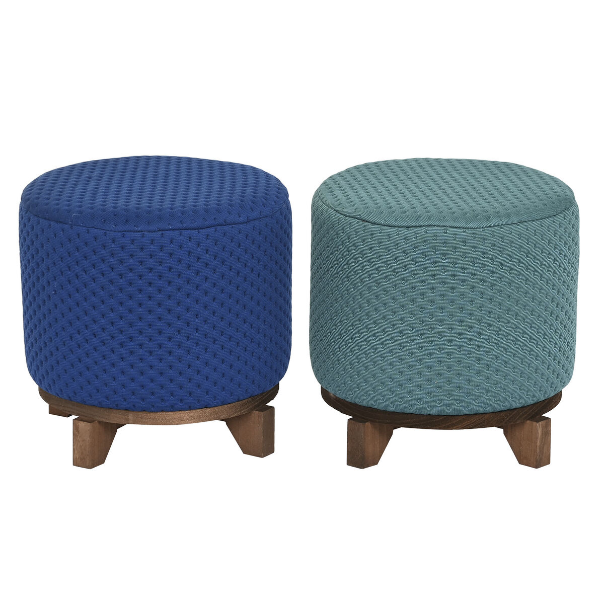 Footrest DKD Home Decor Wood 30 x 30 x 30 cm Green Navy Blue (2 Units) Footrest DKD Home Decor Wood 30 x 30 x 30 cm Green Navy Blue (2 Units)