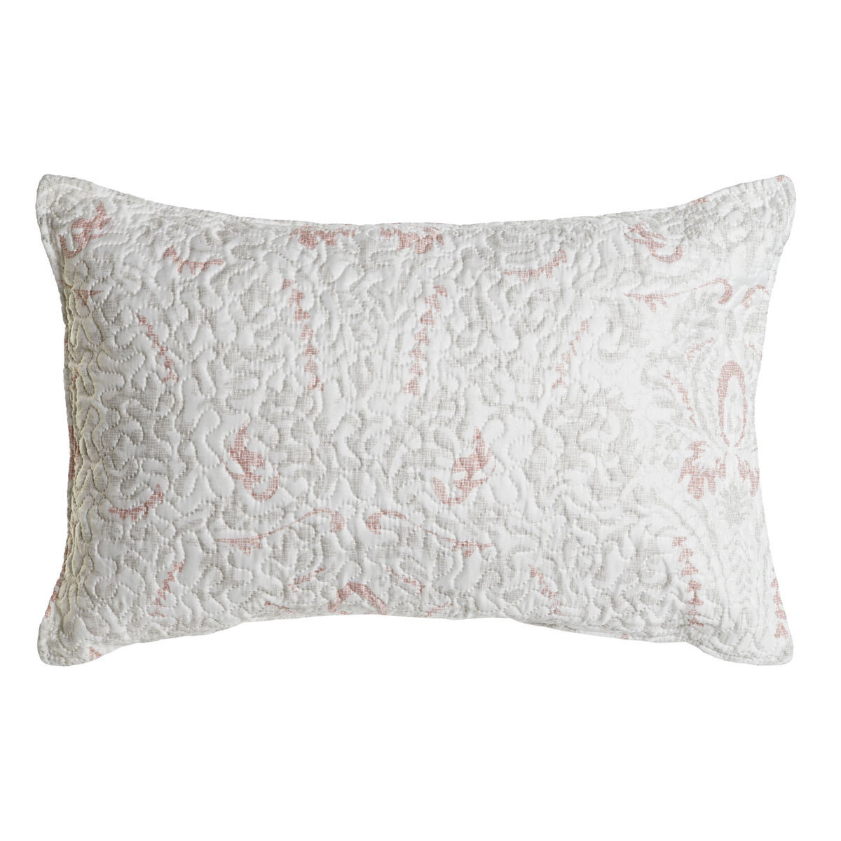 Cushion DKD Home Decor White Polyester Floral 60 x 10 x 40 cm