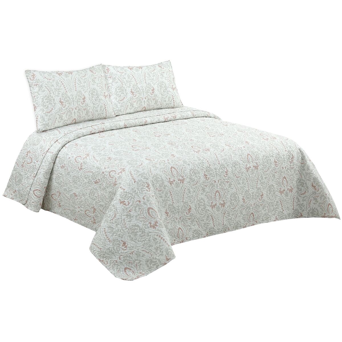 Bedspread (quilt) DKD Home Decor White Double 240 x 260 x 1 cm Bedspread (quilt) DKD Home Decor White Double 240 x 260 x 1 cm