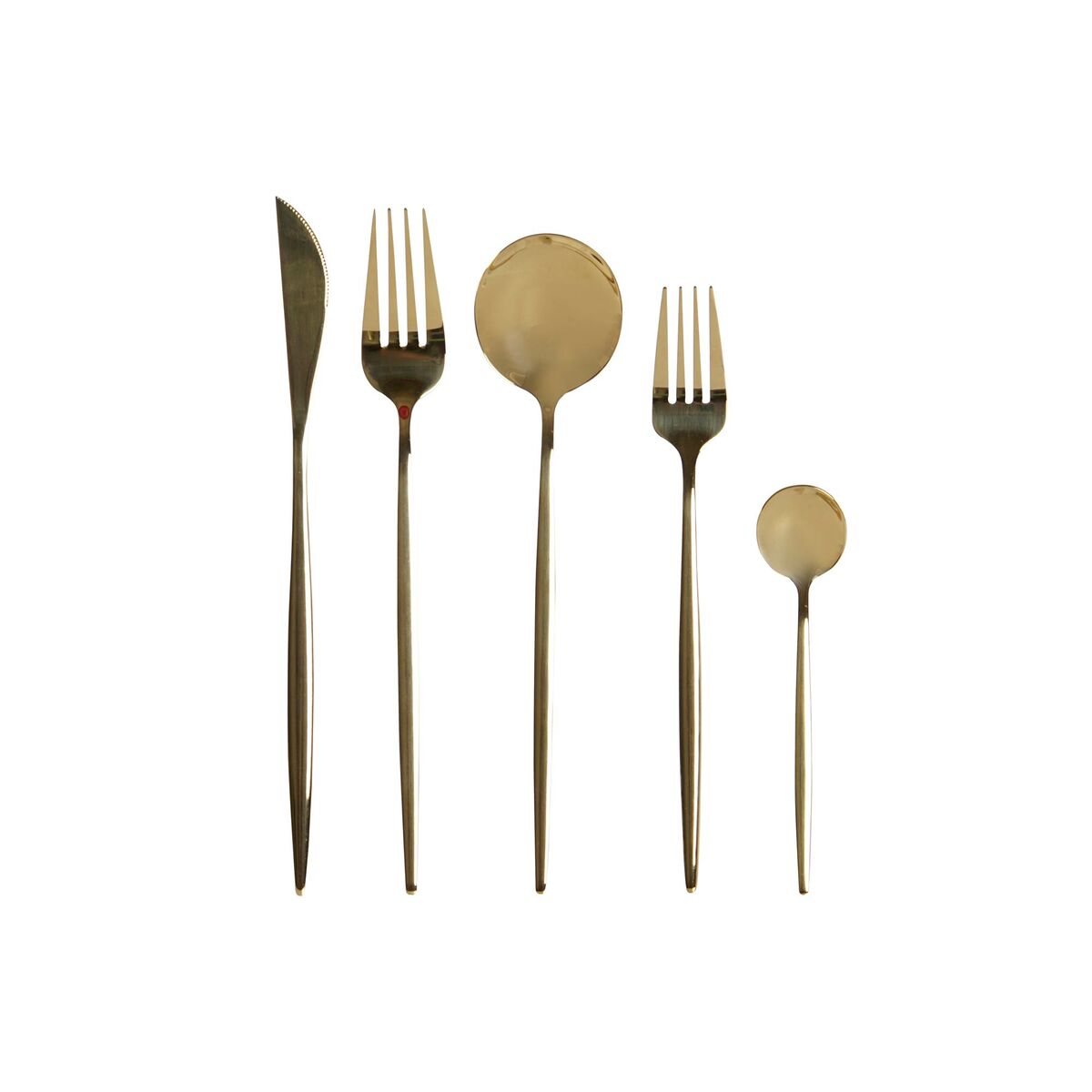 Cutlery DKD Home Decor Golden Stainless steel 3 x 1,5 x 13 cm 20 Pieces Cutlery DKD Home Decor Golden Stainless steel 3 x 1,5 x 13 cm 20 Pieces