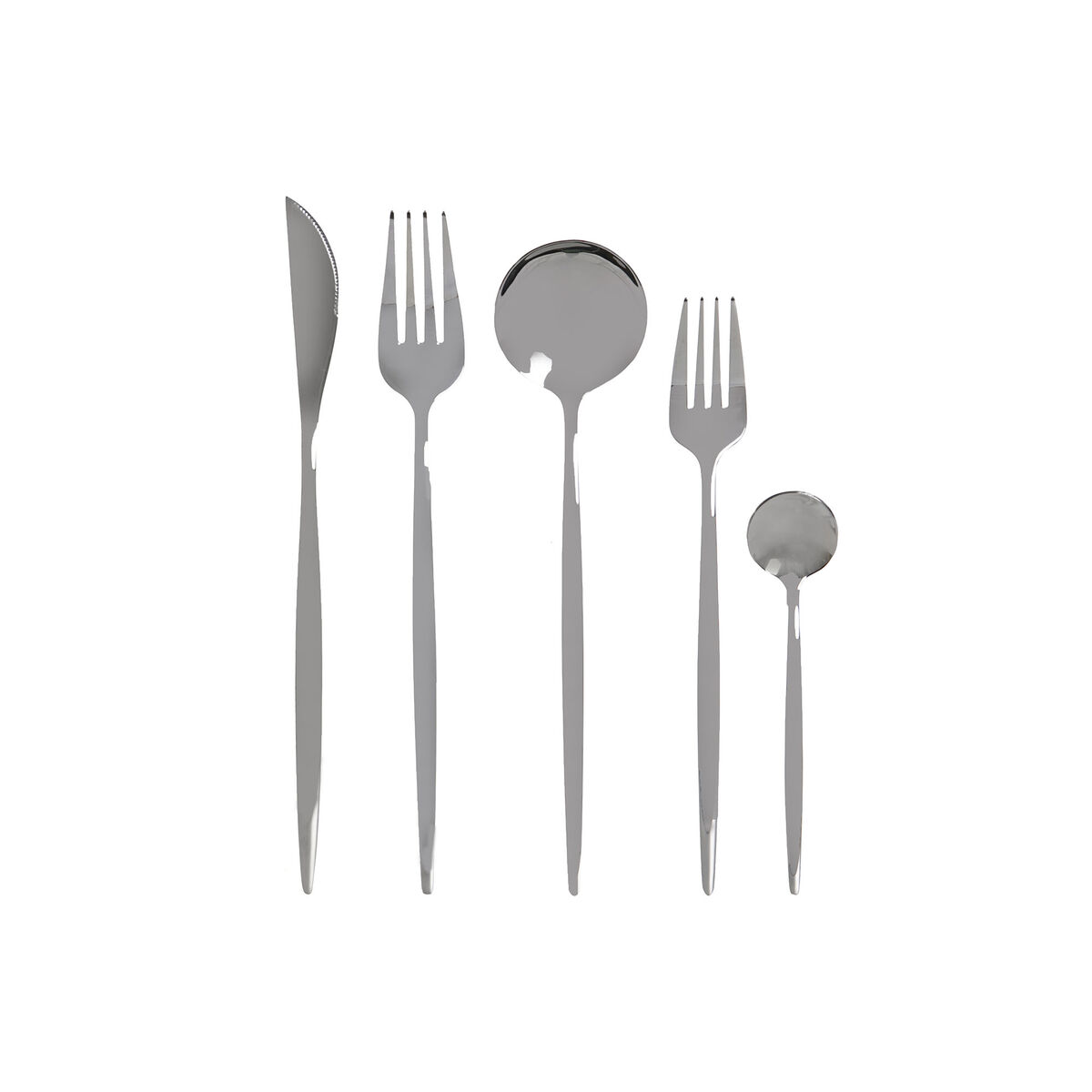 Cutlery DKD Home Decor Silver Stainless steel 2 x 0,5 x 22 cm 20 Pieces Cutlery DKD Home Decor Silver Stainless steel 2 x 0,5 x 22 cm 20 Pieces