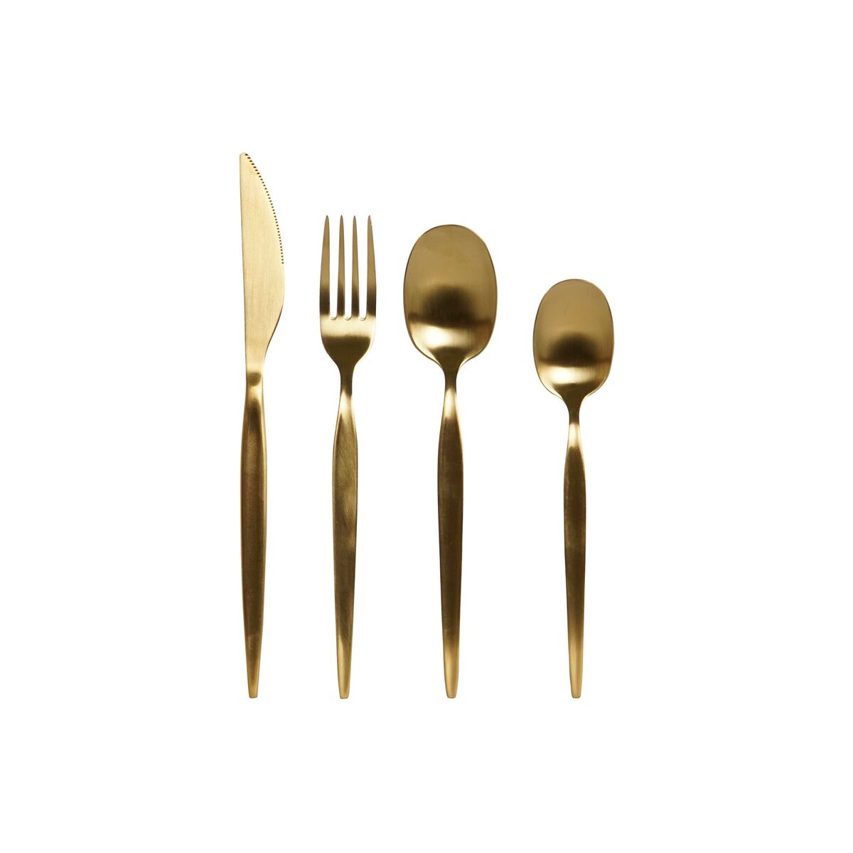 Cutlery DKD Home Decor Golden Stainless steel 2 x 0,5 x 22 cm 24 Pieces Cutlery DKD Home Decor Golden Stainless steel 2 x 0,5 x 22 cm 24 Pieces