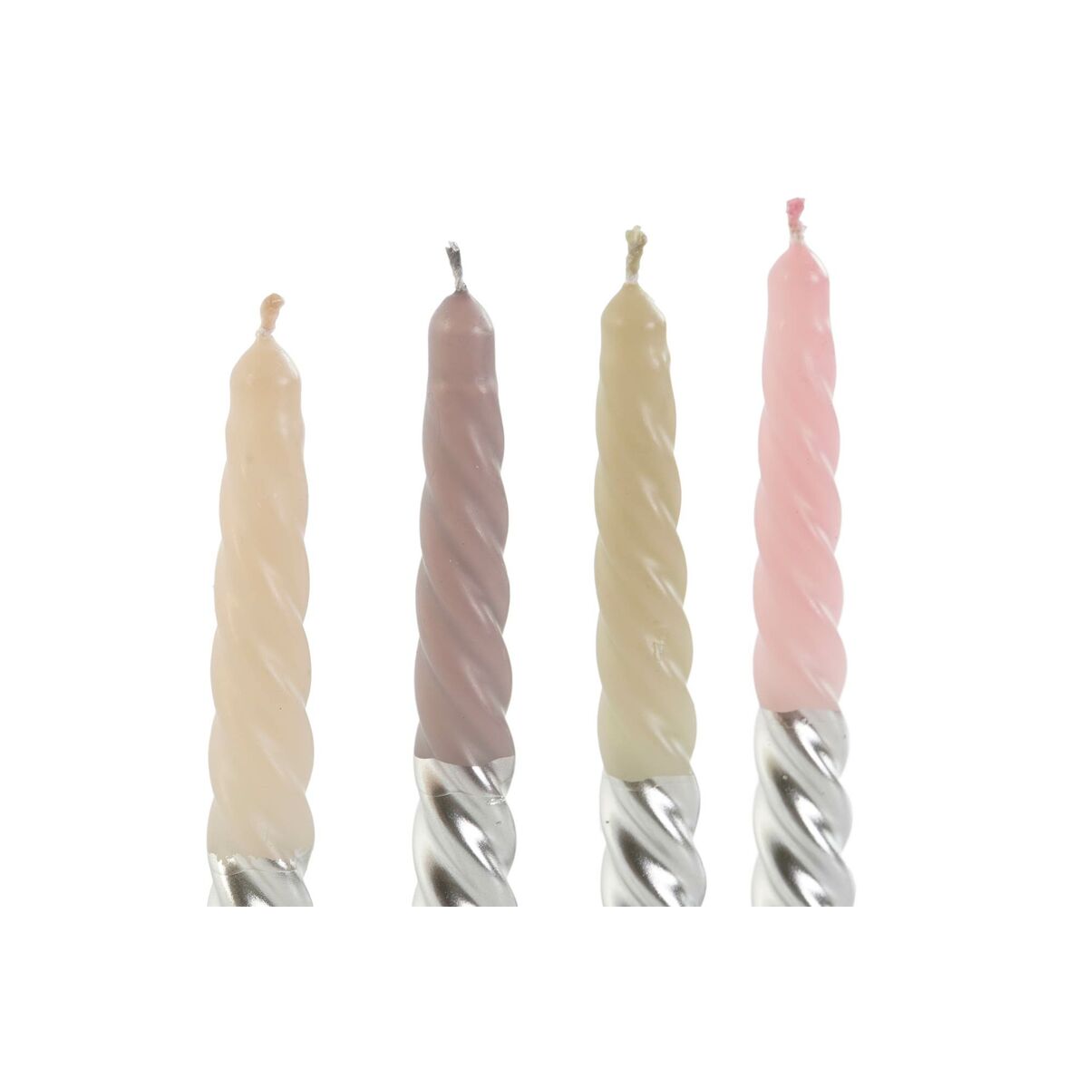 Candles DKD Home Decor Bicoloured 2 x 2 x 18,5 cm (4 Pieces) (4 Units)
