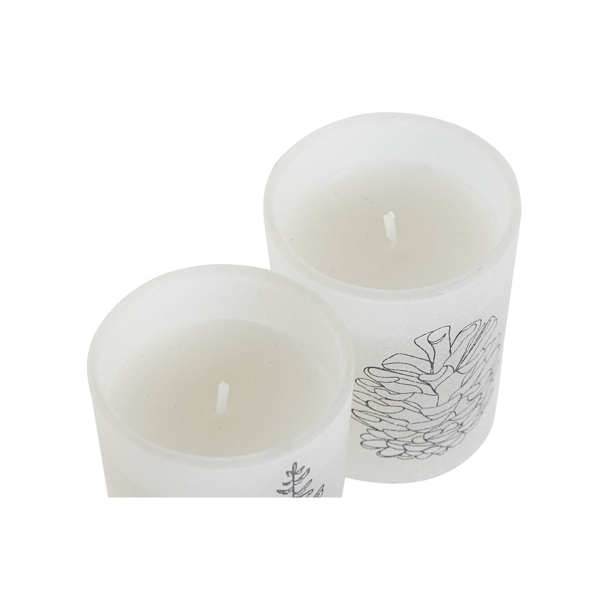 Candles DKD Home Decor White Christmas 5 x 5 x 6 cm
