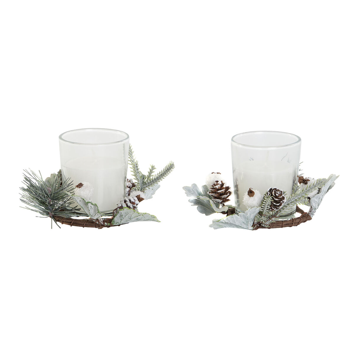 Candle Set DKD Home Decor White Christmas 10 x 10 x 7 cm 19 x 10.5 x 7 cm (2 Units) Candle Set DKD Home Decor White Christmas 10 x 10 x 7 cm 19 x 10.5 x 7 cm (2 Units)