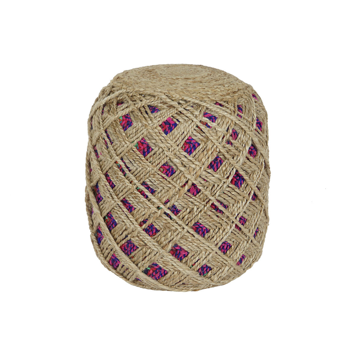 Footrest Home ESPRIT Brown Multicolour Jute 40 x 40 x 45 cm Footrest Home ESPRIT Brown Multicolour Jute 40 x 40 x 45 cm