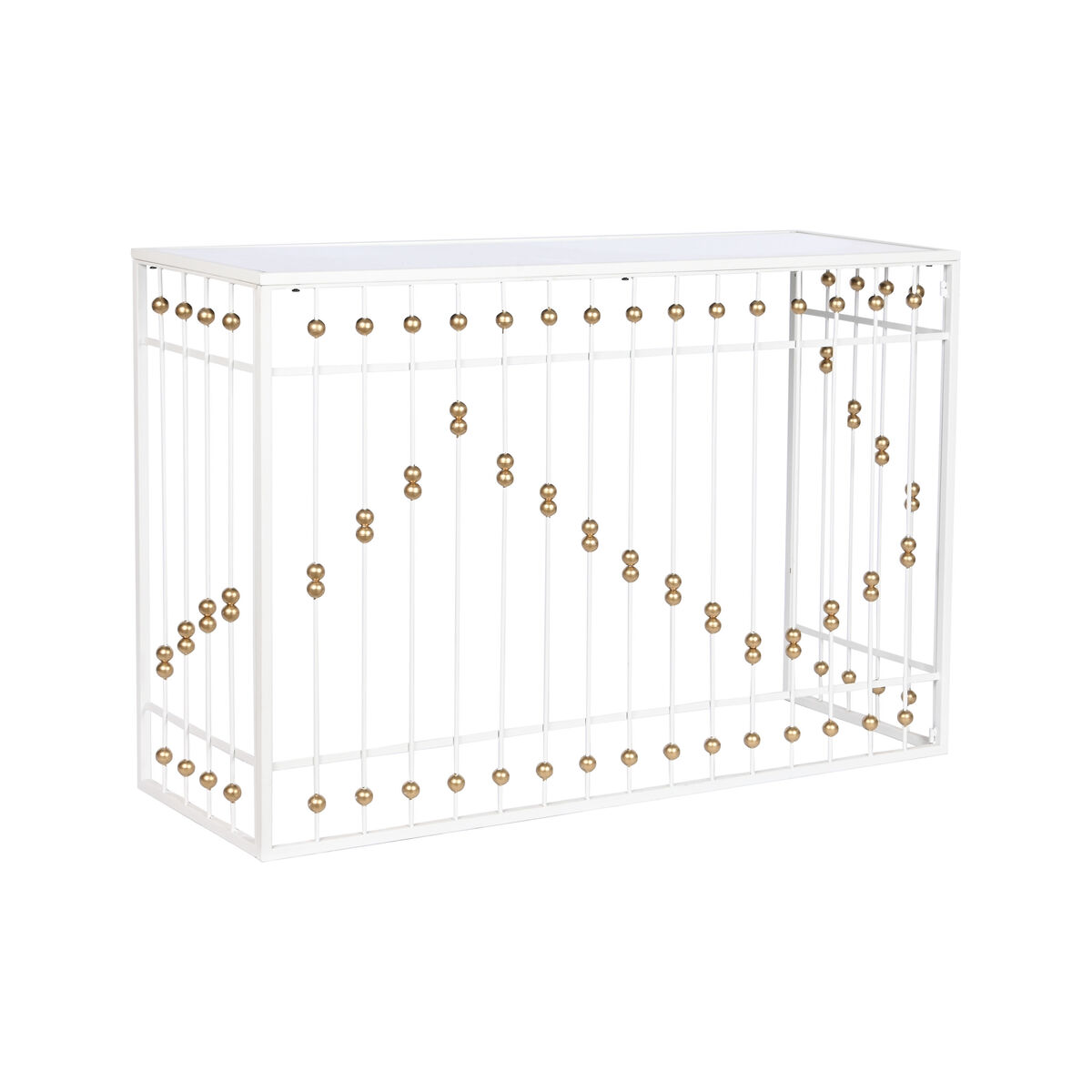 Hall Home ESPRIT White Golden 120 x 40 x 80 cm Hall Home ESPRIT White Golden 120 x 40 x 80 cm