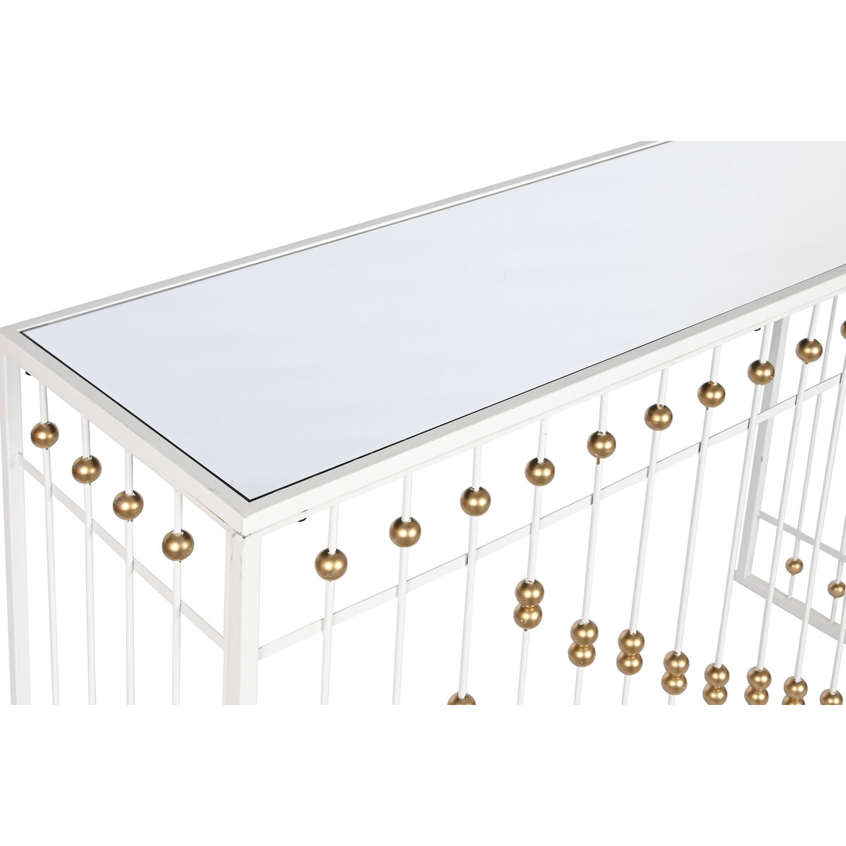 Hall Home ESPRIT White Golden 120 x 40 x 80 cm