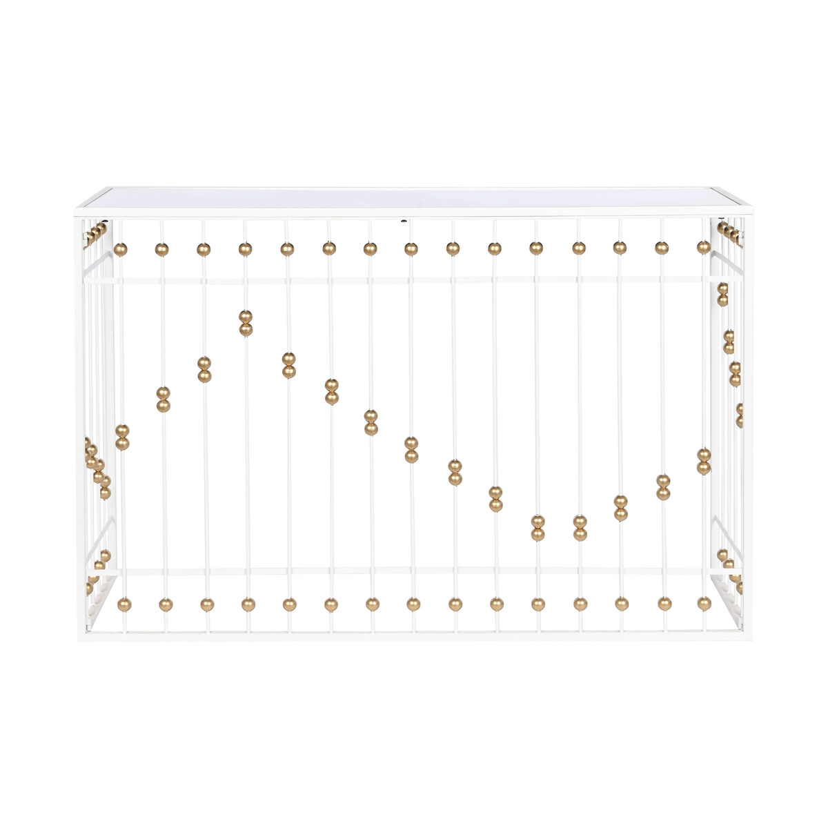 Hall Home ESPRIT White Golden 120 x 40 x 80 cm