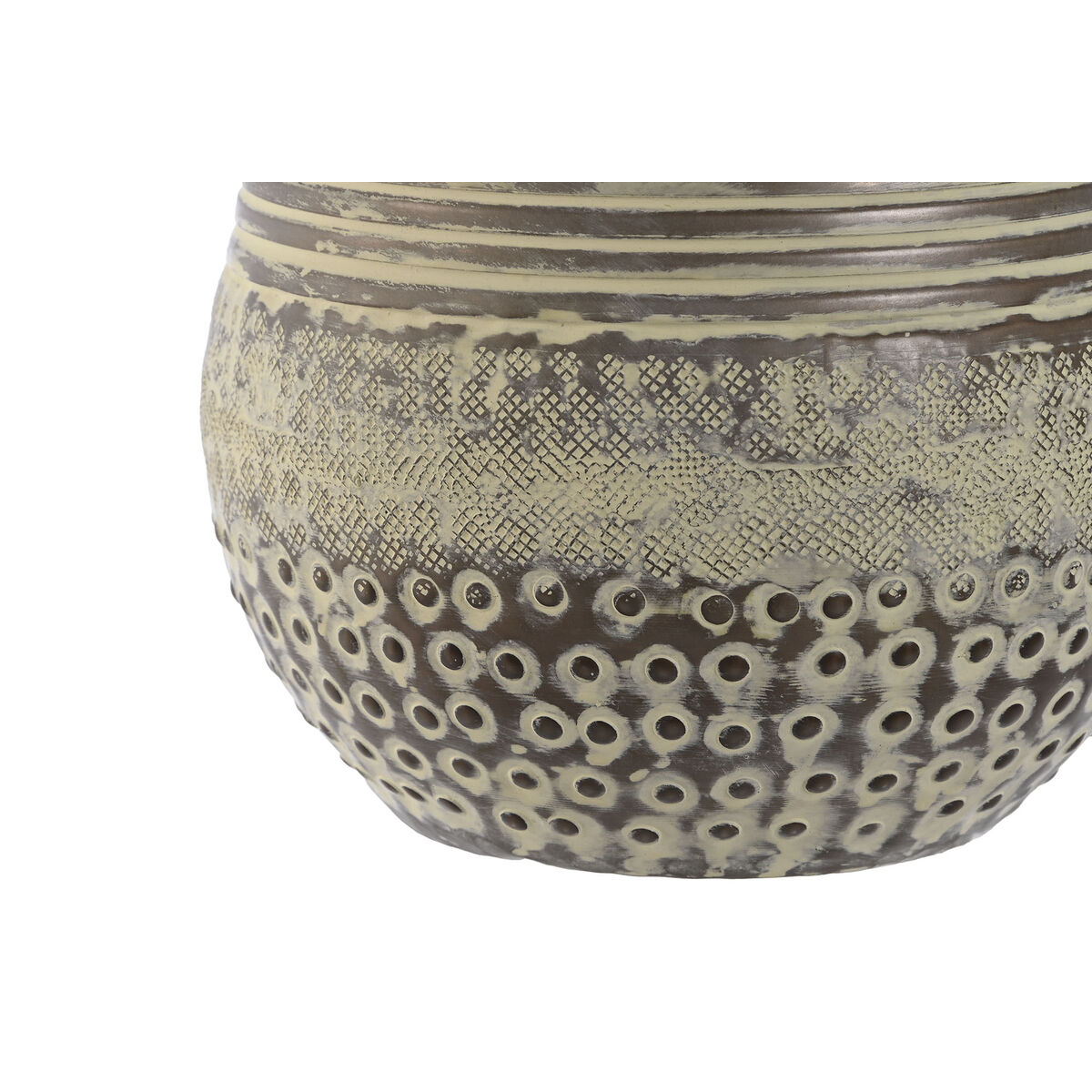 Vase Home ESPRIT Green Aluminium 18 x 18 x 30 cm