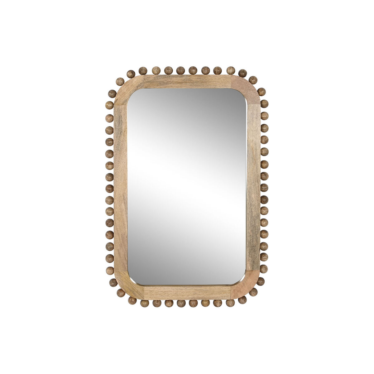 Wall mirror Home ESPRIT Natural Mango wood Balls 60 x 2,5 x 90 cm