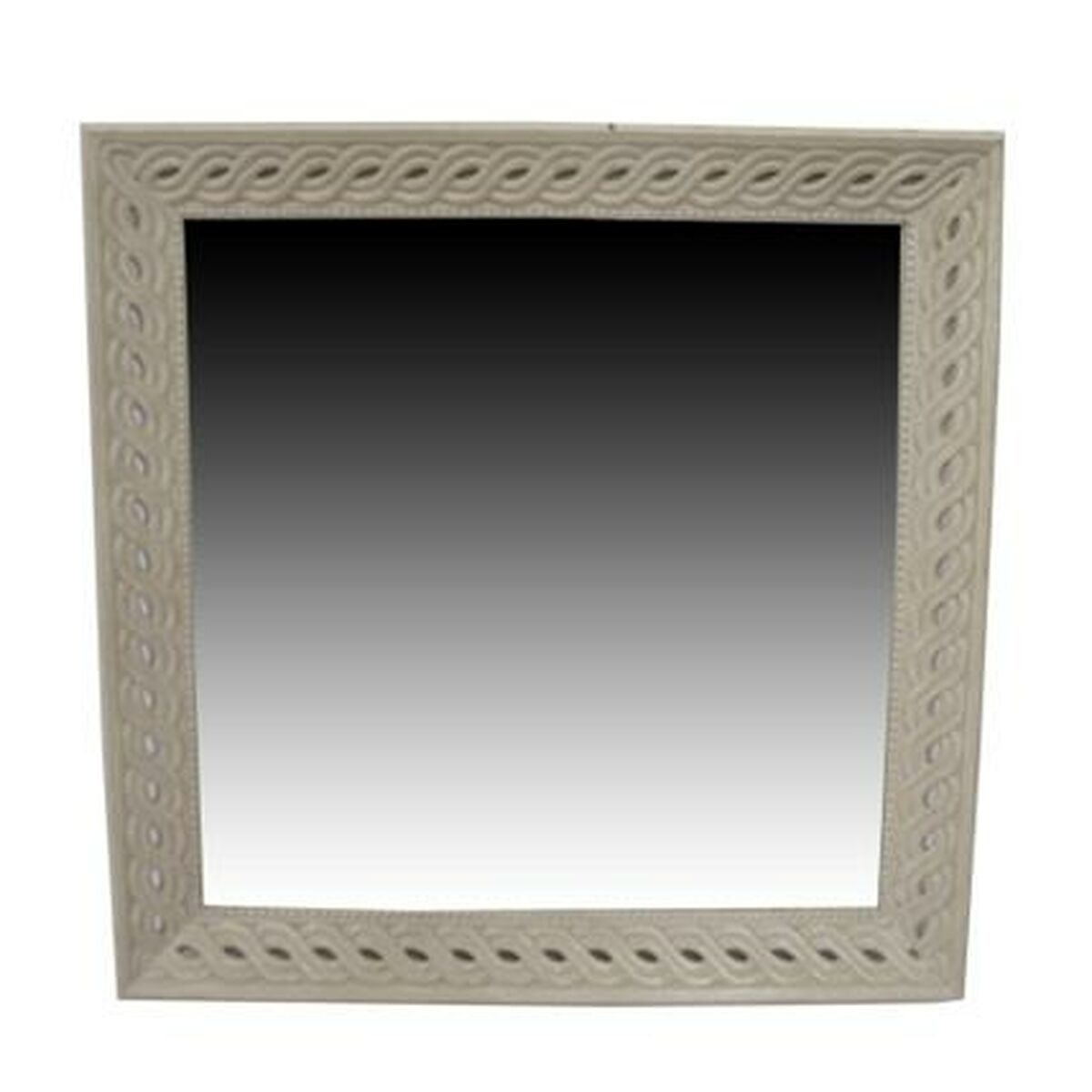 Wall mirror Home ESPRIT White Natural Mango wood Romantic 92 x 6 x 92 cm Wall mirror Home ESPRIT White Natural Mango wood Romantic 92 x 6 x 92 cm