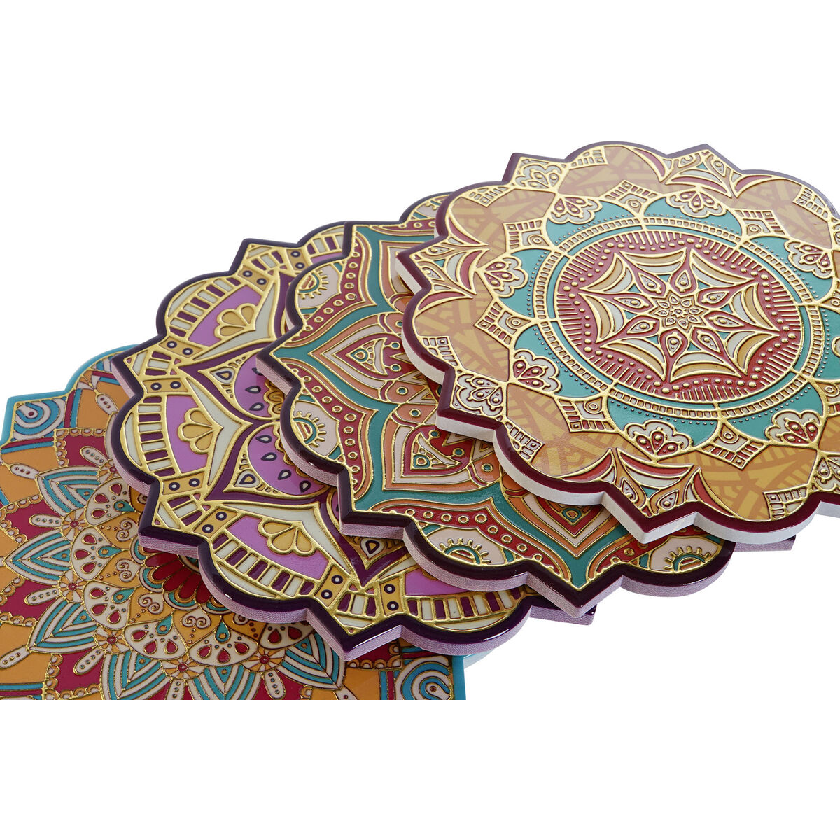 Table Mat Home ESPRIT Cork Dolomite 20 x 20 x 1 cm (4 Units)