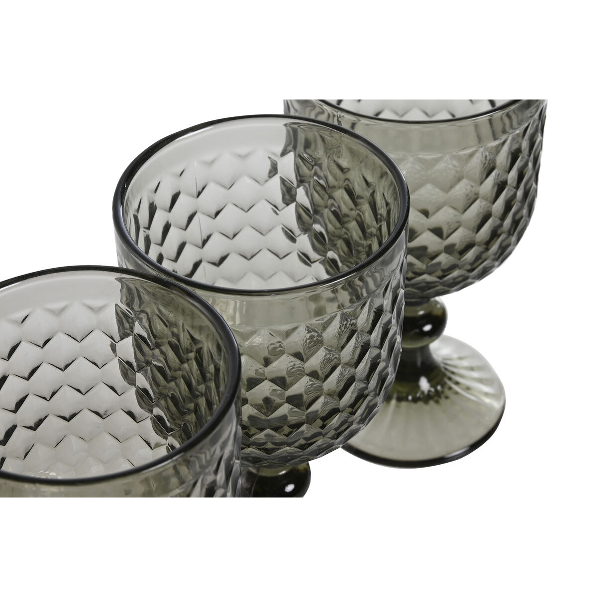Set of cups Home ESPRIT Grey Crystal 325 ml (6 Units)