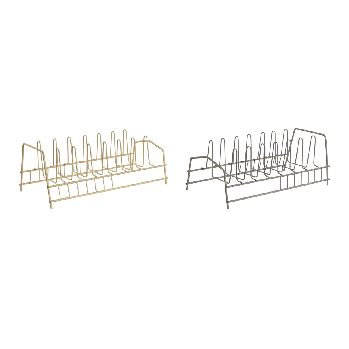Draining Rack for Kitchen Sink Home ESPRIT Beige Grey 35 x 18 x 10 cm (2 Units)