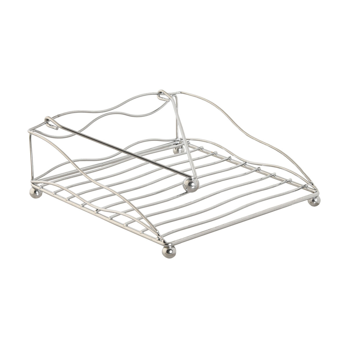 Napkin holder Home ESPRIT Silver Metal 19 x 19 x 7 cm