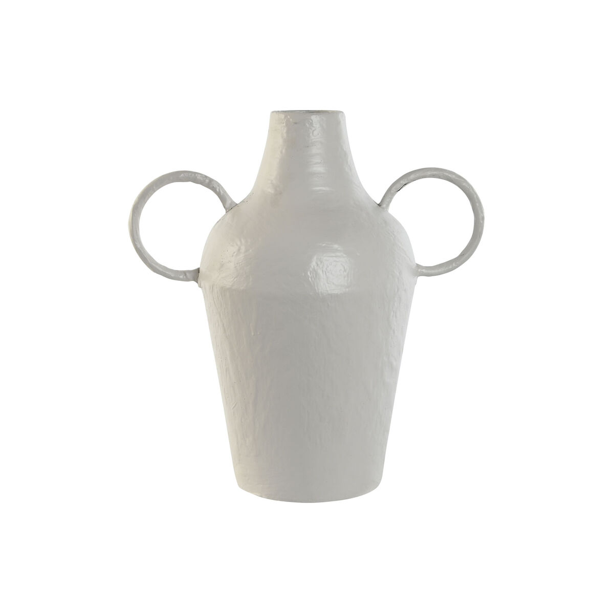 Vase Home ESPRIT White Metal 33,5 x 20 x 36 cm Vase Home ESPRIT White Metal 33,5 x 20 x 36 cm