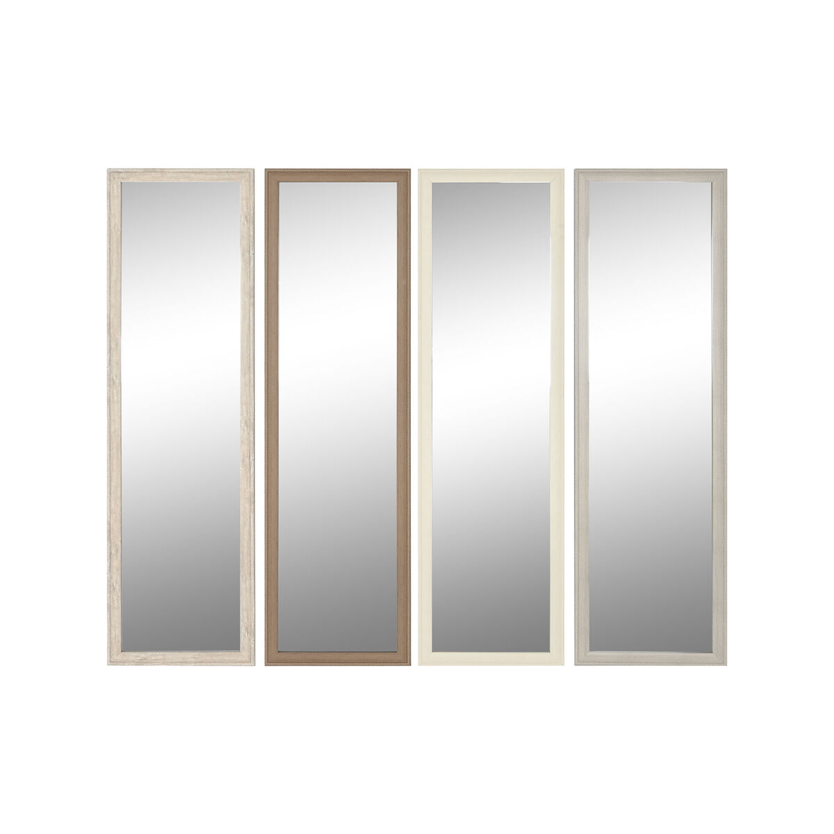 Wall mirror Home ESPRIT White Brown Beige Grey Crystal polystyrene 36 x 2 x 125 cm (4 Units) Wall mirror Home ESPRIT White Brown Beige Grey Crystal polystyrene 36 x 2 x 125 cm (4 Units)