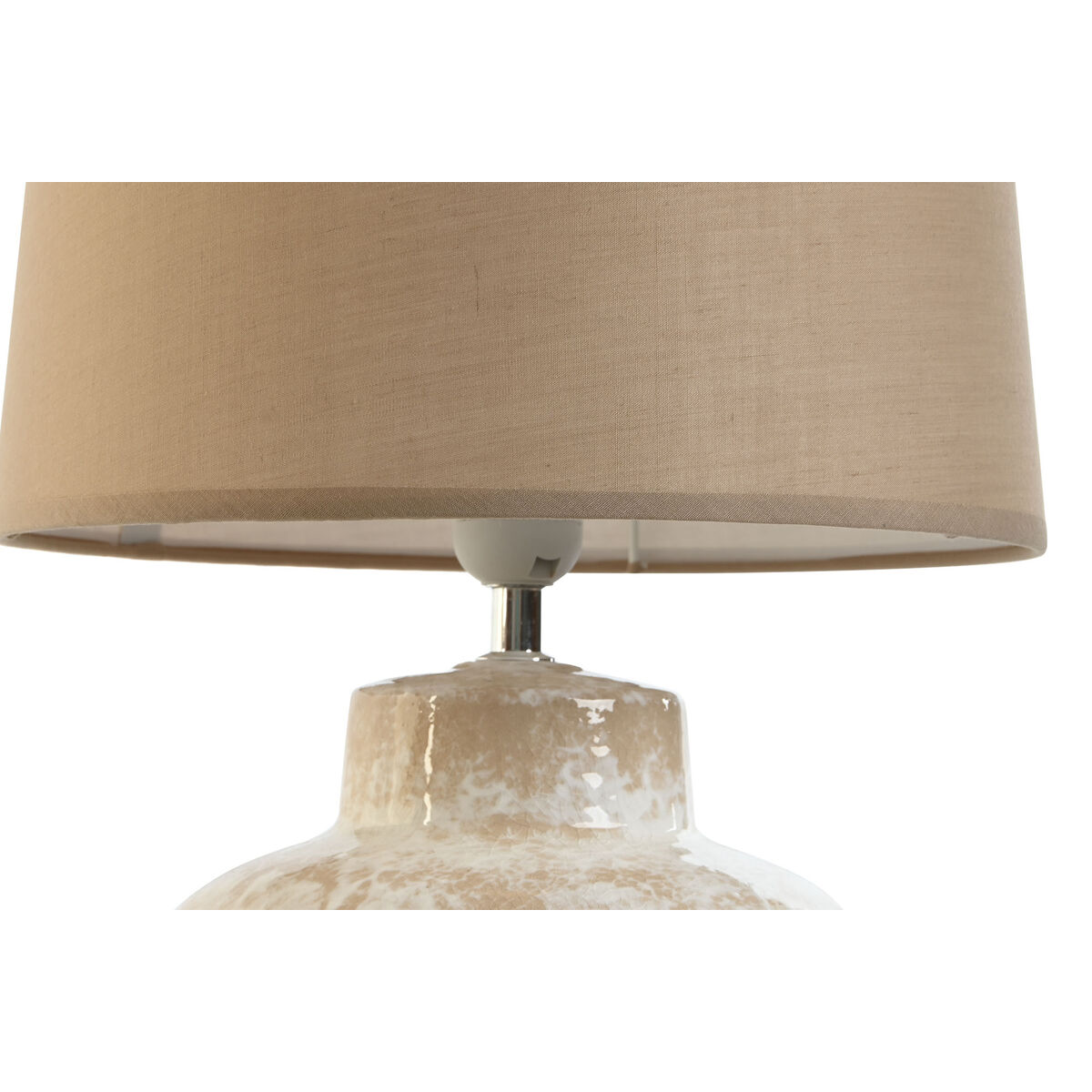 Desk lamp Home ESPRIT Brown Beige Stoneware 50 W 220 V 30 x 30 x 44 cm