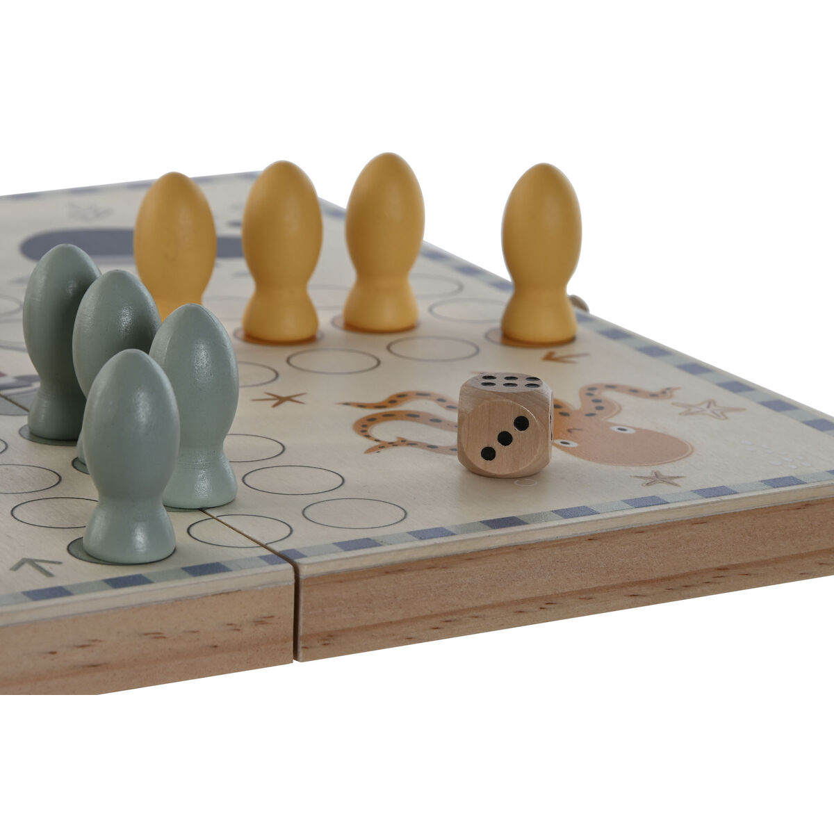 Parchis Home ESPRIT Wood 26 x 13 x 3,3 cm