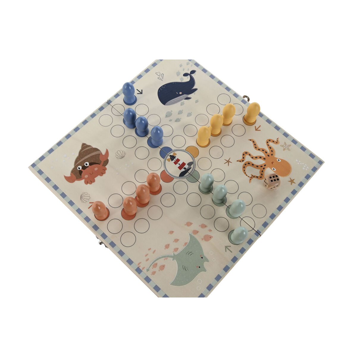 Parchis Home ESPRIT Wood 26 x 13 x 3,3 cm