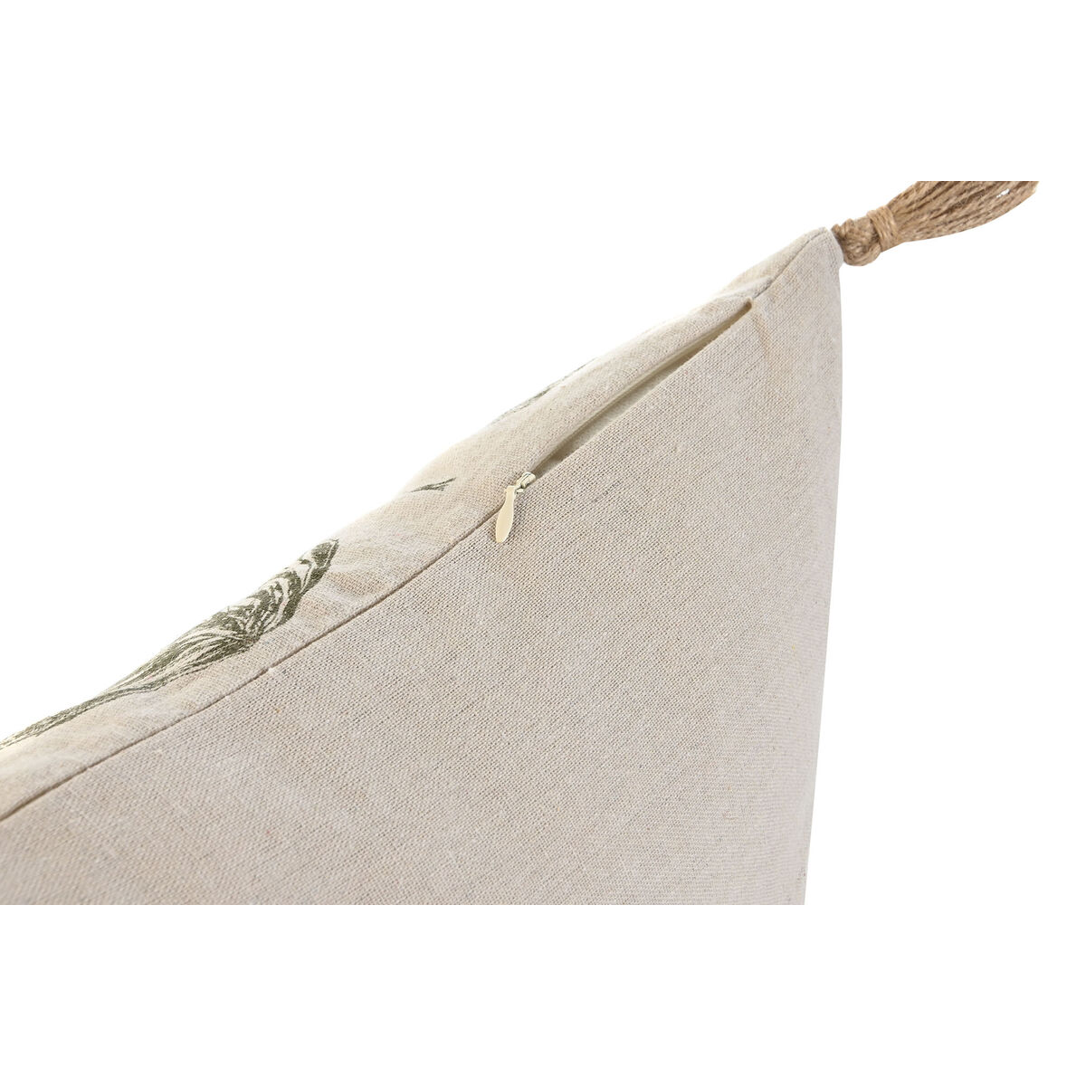 Cushion Home ESPRIT Beige Natural Tropical Boho 45 x 5 x 45 cm