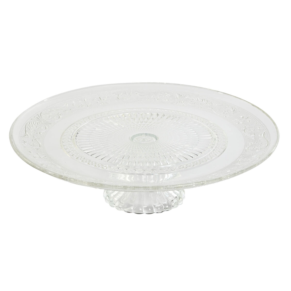 Flat Plate Home ESPRIT Transparent Crystal 33 x 33 x 9,4 cm