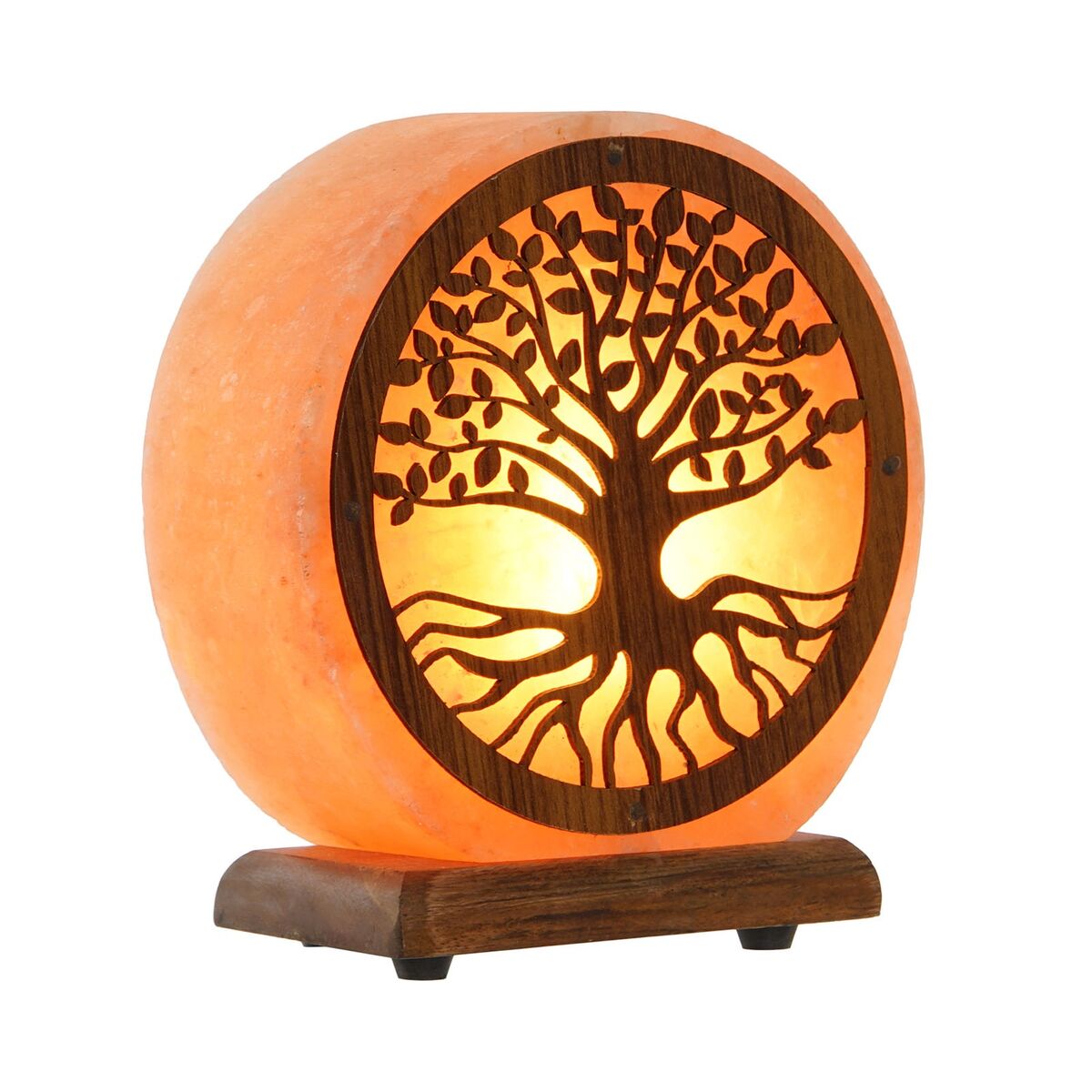 Desk lamp Home ESPRIT Tree Brown Pink Wood Salt 15 W 220 V 16 x 7 x 18 cm