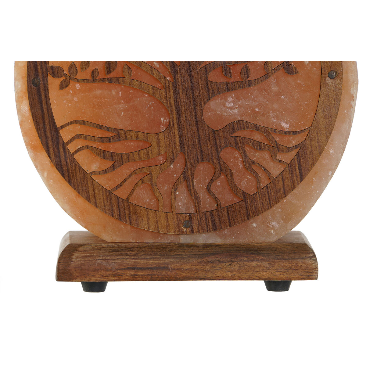 Desk lamp Home ESPRIT Tree Brown Pink Wood Salt 15 W 220 V 16 x 7 x 18 cm