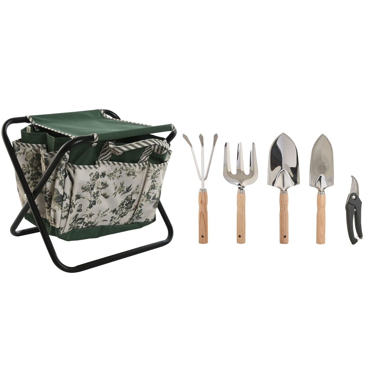 Garden tool kit Home ESPRIT White Green Polyester Aluminium 7 Pieces Garden tool kit Home ESPRIT White Green Polyester Aluminium 7 Pieces