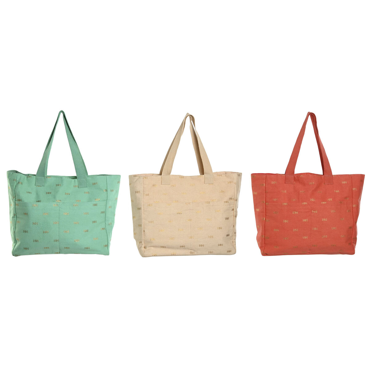 Women’s Handbag Home ESPRIT Blue Green Beige Coral 55 x 14 x 35 cm (3 Units)