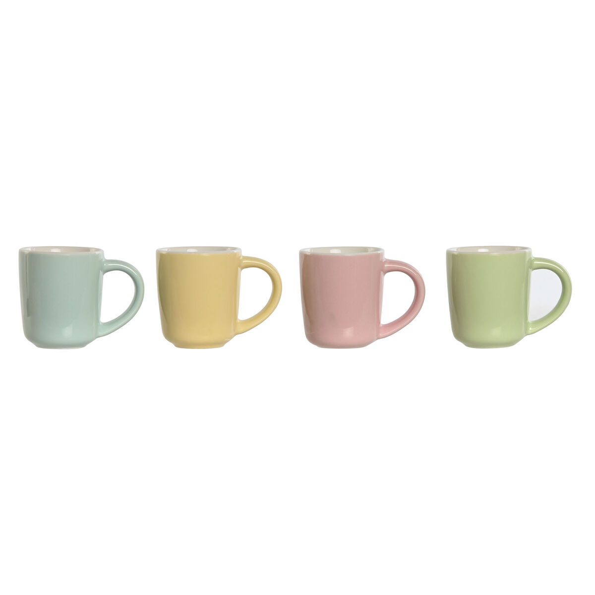 Piece Coffee Cup Set Home ESPRIT Yellow Blue Green Pink Porcelain 90 ml 4 Pieces Piece Coffee Cup Set Home ESPRIT Yellow Blue Green Pink Porcelain 90 ml 4 Pieces