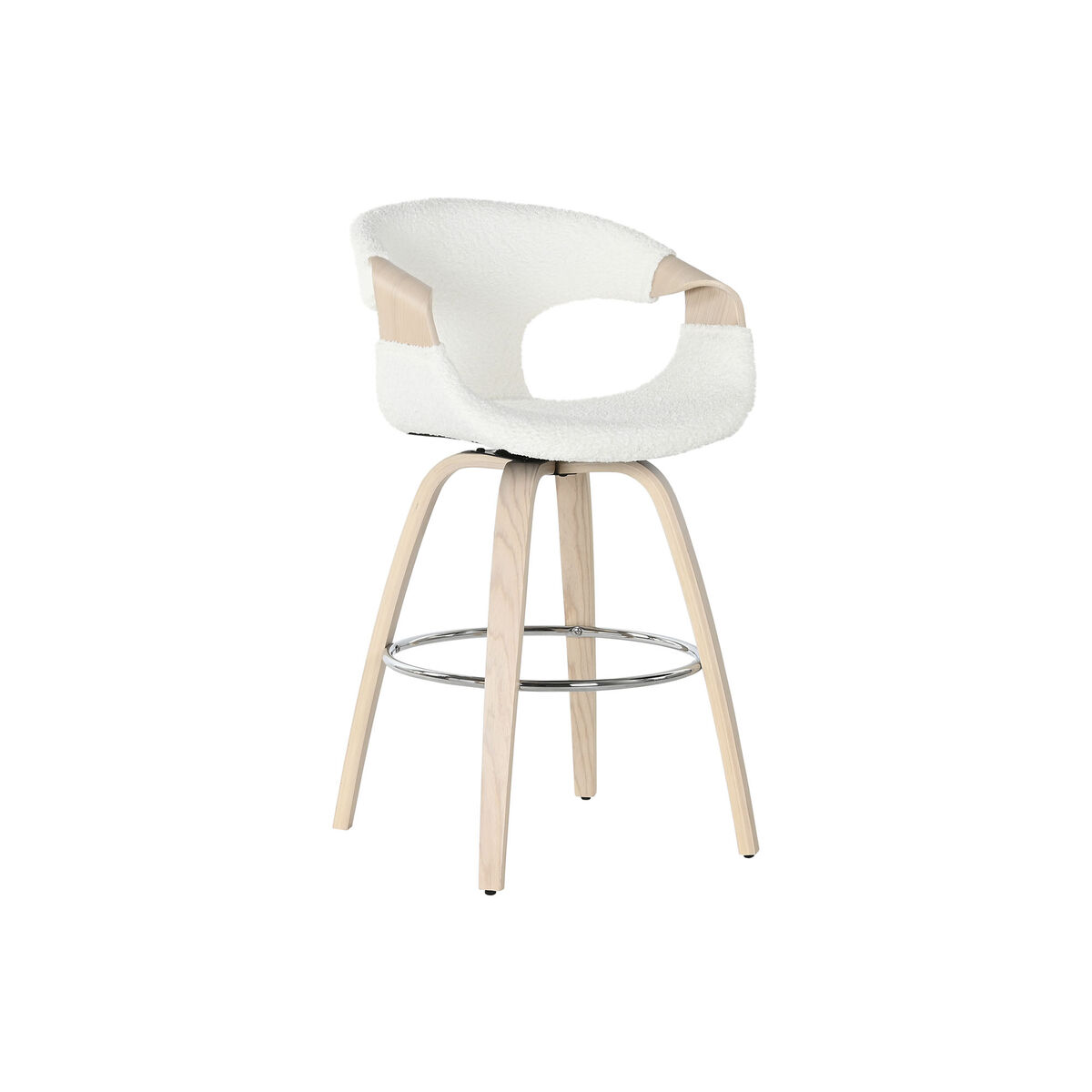 Stool Home ESPRIT White Wood 55,5 x 52,5 x 92,5 cm Stool Home ESPRIT White Wood 55,5 x 52,5 x 92,5 cm