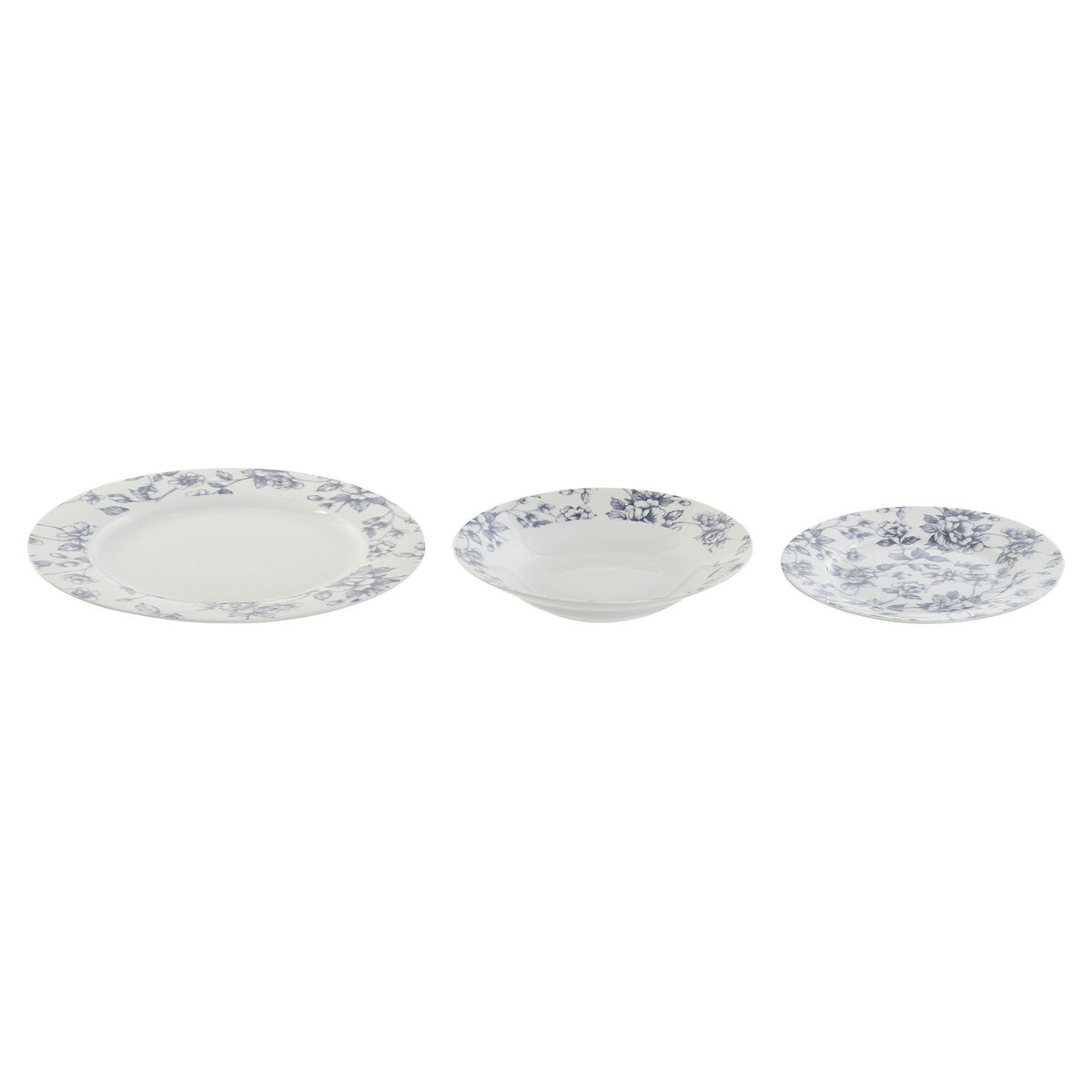 Dinnerware Set Home ESPRIT Blue Porcelain Floral 18 Pieces 27 x 27 x 2 cm Dinnerware Set Home ESPRIT Blue Porcelain Floral 18 Pieces 27 x 27 x 2 cm
