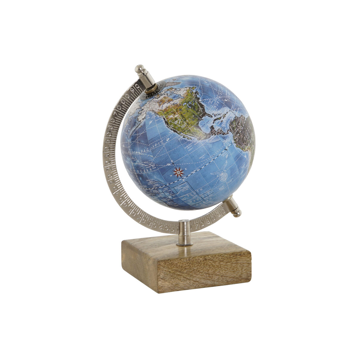 Globe Home ESPRIT Blue Brown PVC Mango wood 14 x 12 x 20 cm Globe Home ESPRIT Blue Brown PVC Mango wood 14 x 12 x 20 cm
