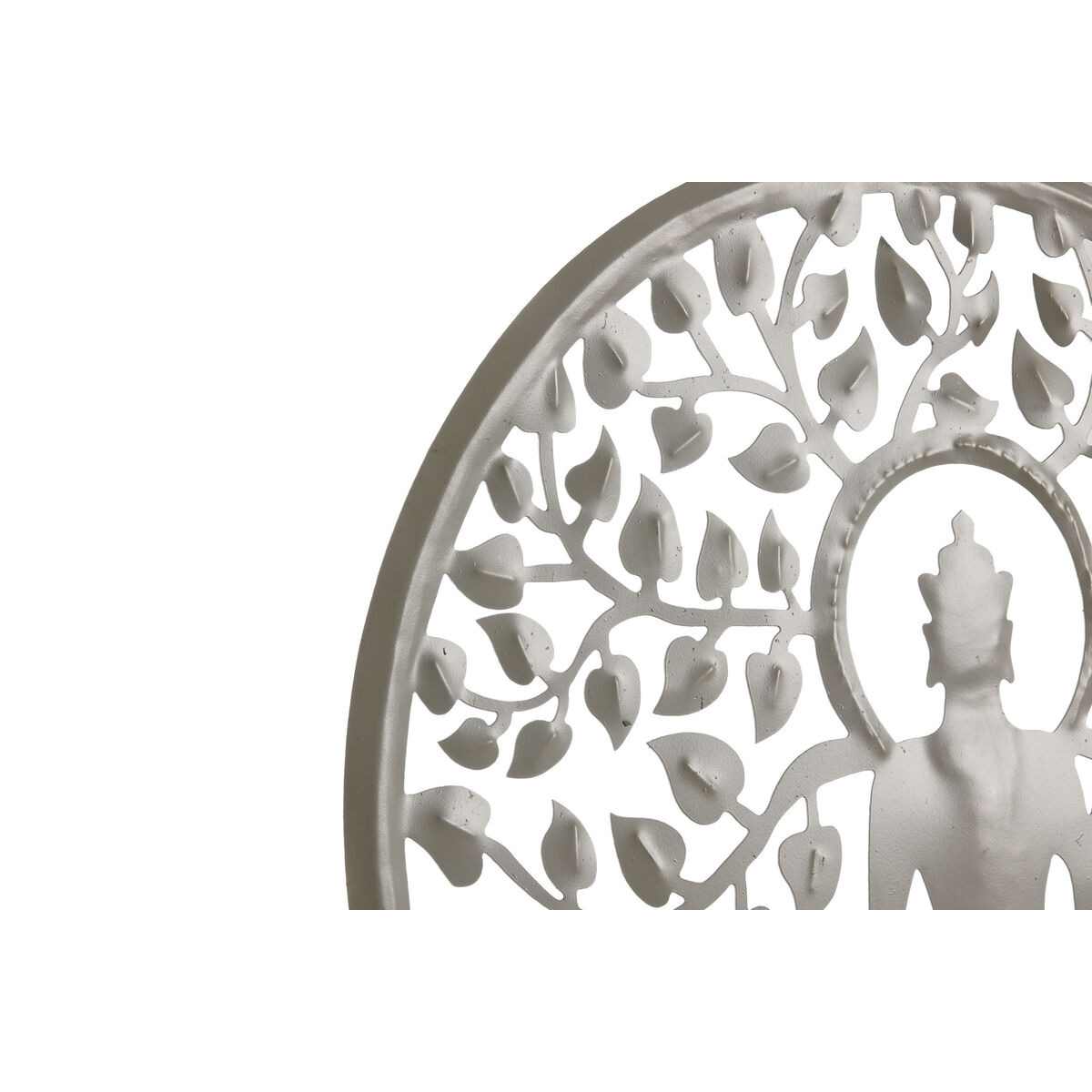 Hanging decoration Home ESPRIT Blue White Grey Pink Iron Tree Buddha Oriental 33 x 1 x 77 cm (4 Units)