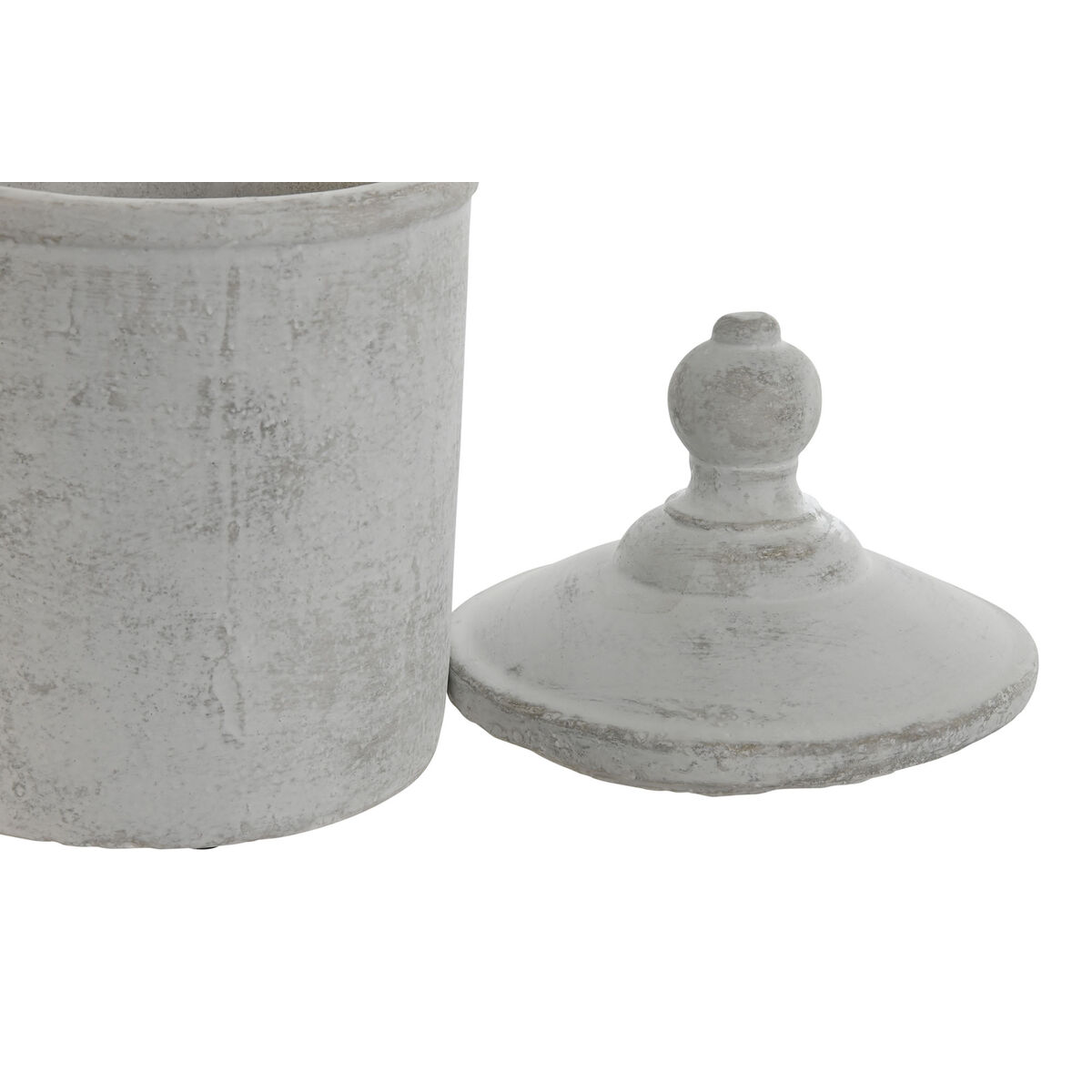 Vase Home ESPRIT Grey Cement Oriental 15 x 15 x 25 cm